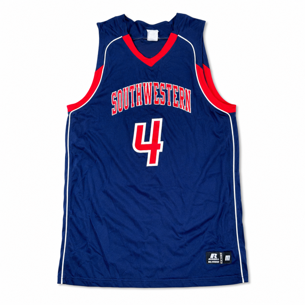 Russell Navy & Red Southwestern Basketball Jersey Medium 2795
