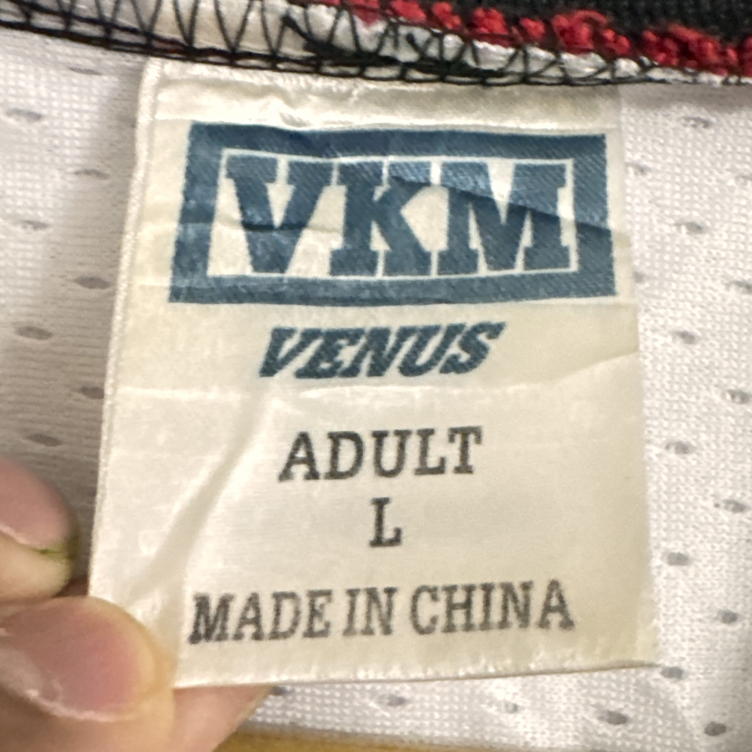 VKM White & Black & Red Aurora Turners Polyester Jersey Large 2792 image 3