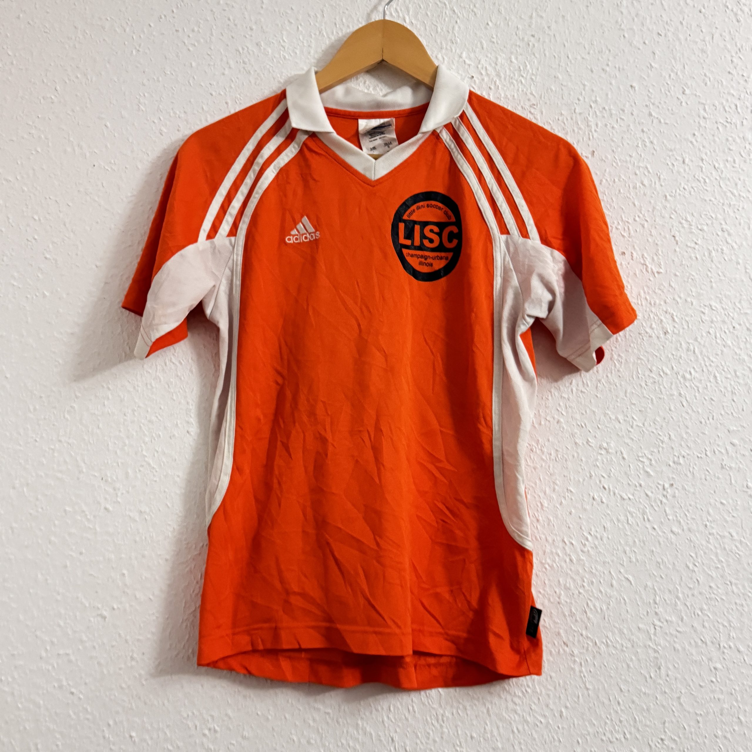 Adidas Orange & White Soccer Jersey Youth Size Medium 2790 image 2