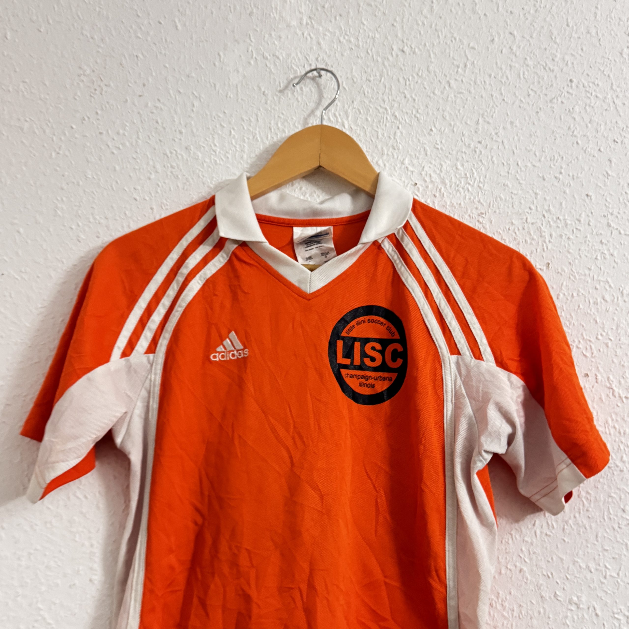 Adidas Orange & White Soccer Jersey Youth Size Medium 2790 image 3