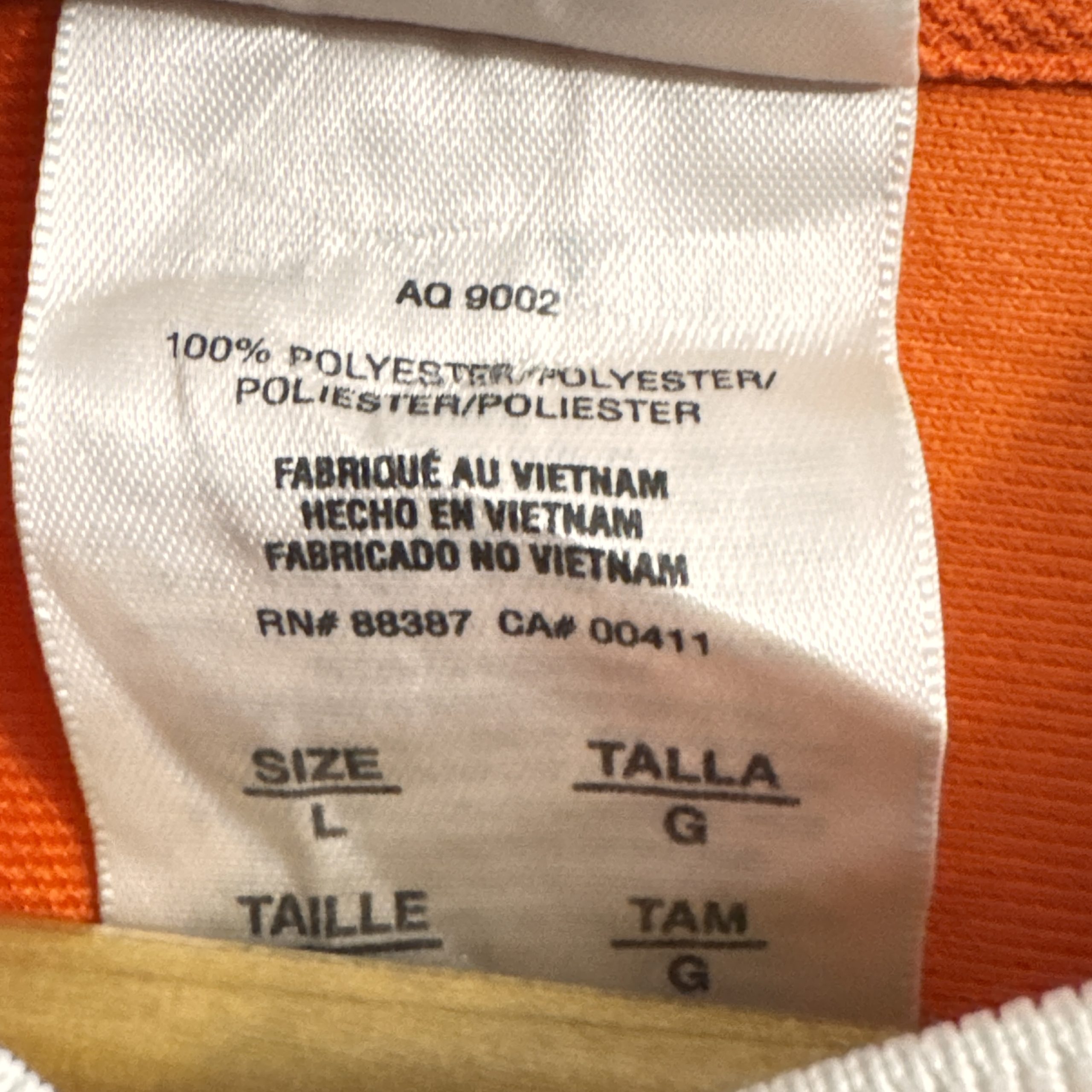 Adidas Orange & White Soccer Jersey Youth Size Medium 2790 image 8