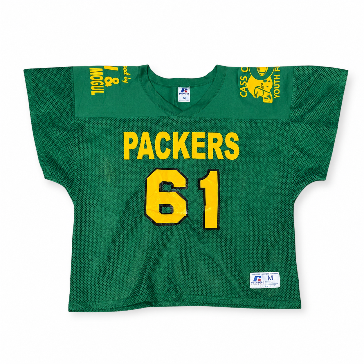 Russell Athletic Green & Yellow Packers Football Jersey M 2693 image 4