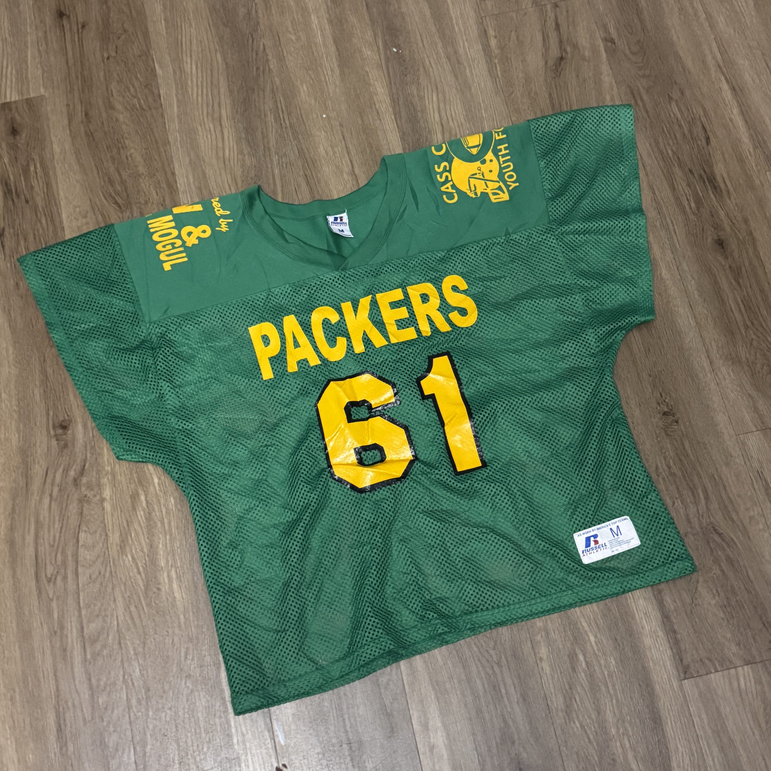 Russell Athletic Green & Yellow Packers Football Jersey M 2693 image 6