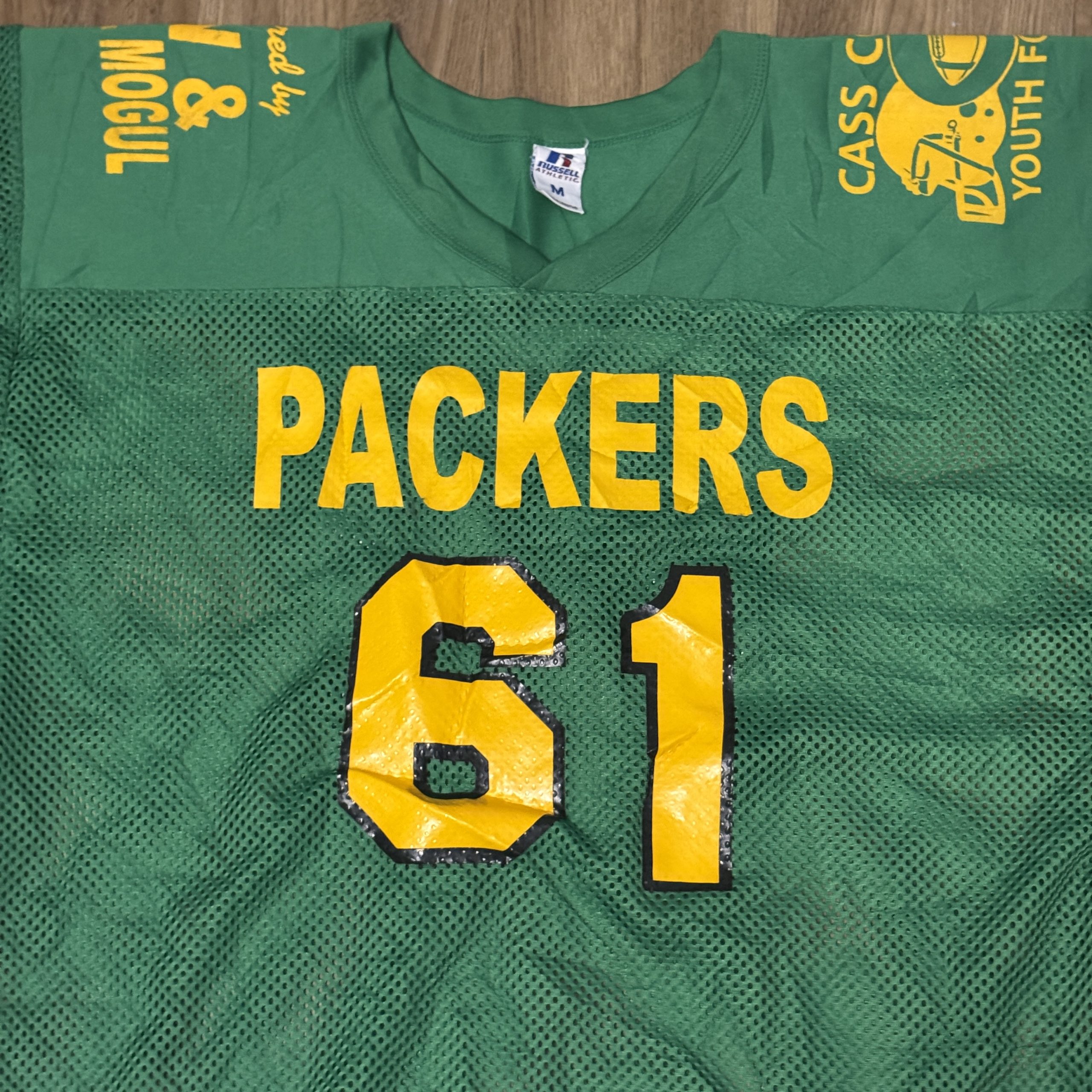 Russell Athletic Green & Yellow Packers Football Jersey M 2693 image 7