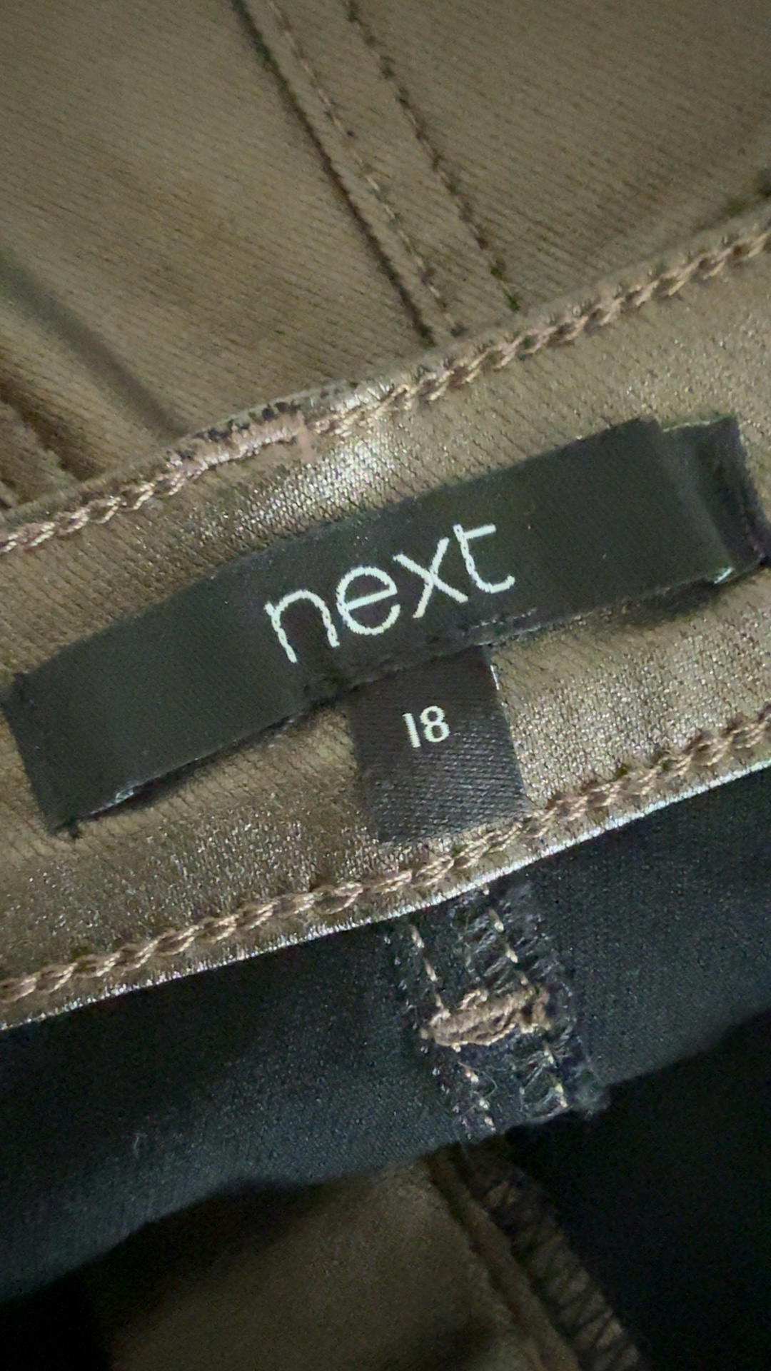 Next Brown Coated Denim Skirt UK 18 Stylish Pocket Detail Casual Chic image 2