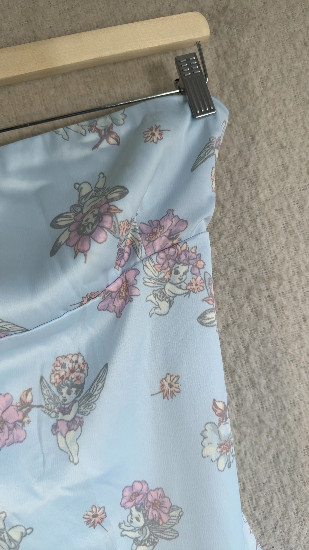Urban Outfitters Blue Floral Fairycore Mini Dress UK Small Summer Occasion image 2