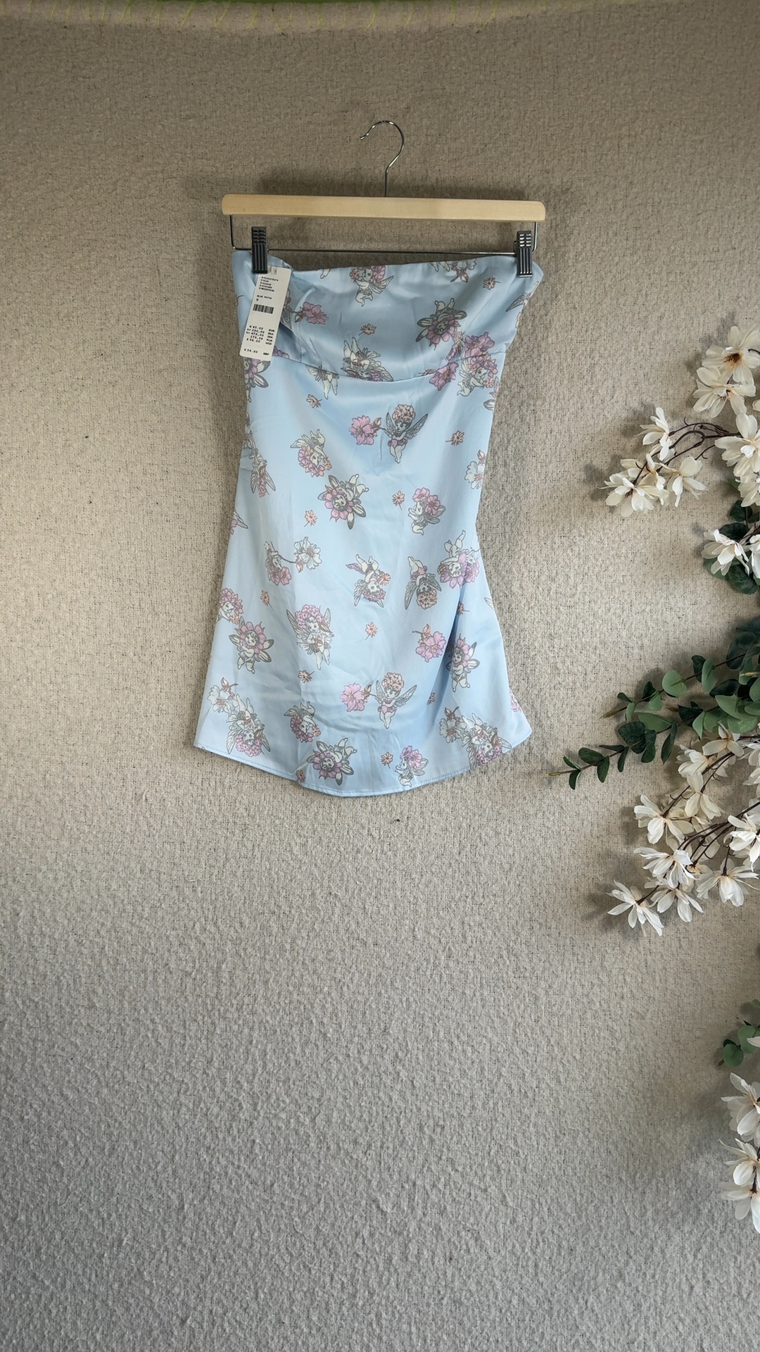 Urban Outfitters Blue Floral Fairycore Mini Dress UK Small Summer Occasion