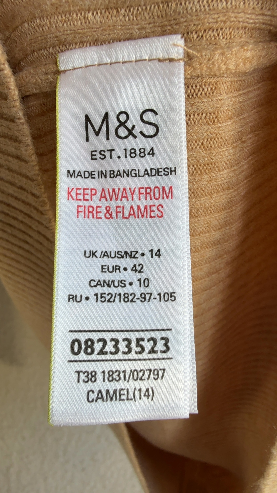 M&S Collection Camel Roll Neck Sweater UK 14 Soft Comfortable Knitwear image 5