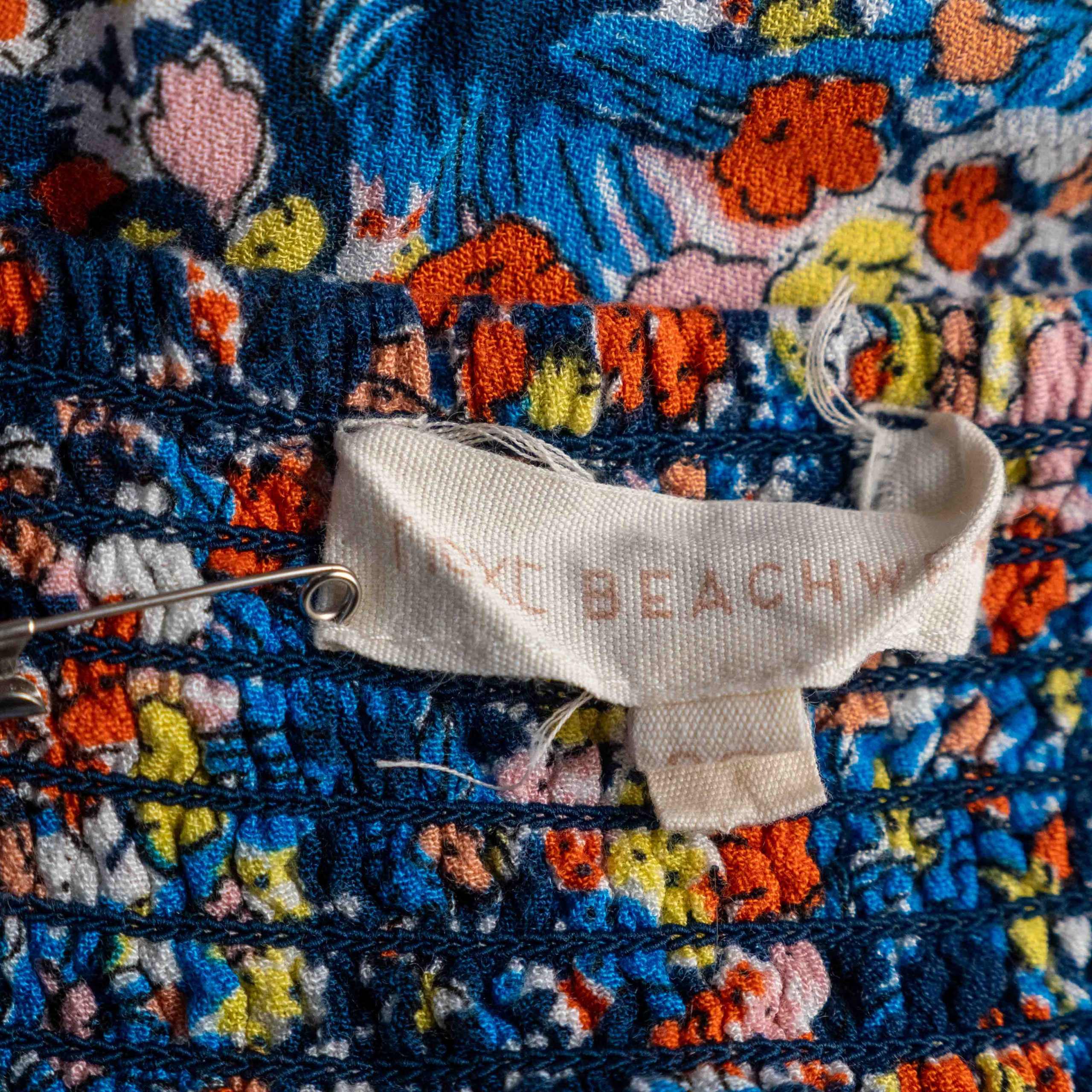 Next Beachwear Dress Blue Floral Sleeveless 20 Pre-Owned image 7