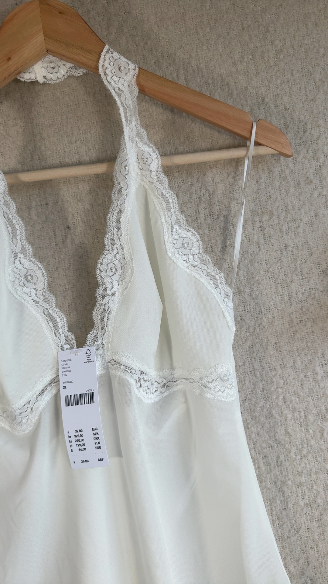 Urban Outfitters White Lace Trim Cami Top XL Feminine Sheer Look image 3