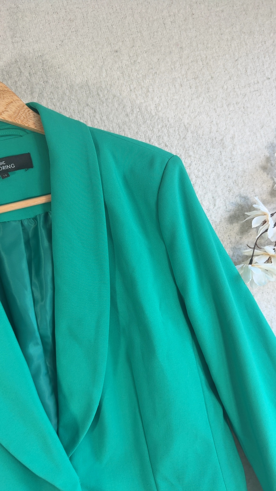 Next Green Tailored Blazer Jacket UK 12 Stylish Formal Office Wear image 4
