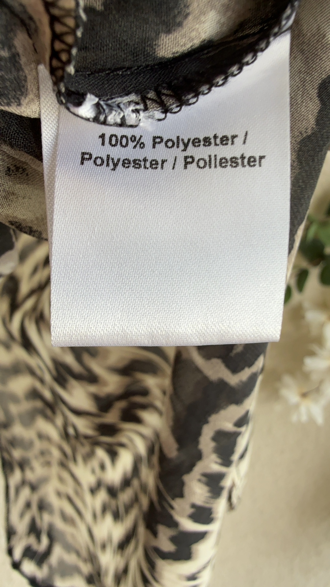 Paraphrase Black & White Sleeveless Printed Blouse UK 16 Sheer Lightweight image 6