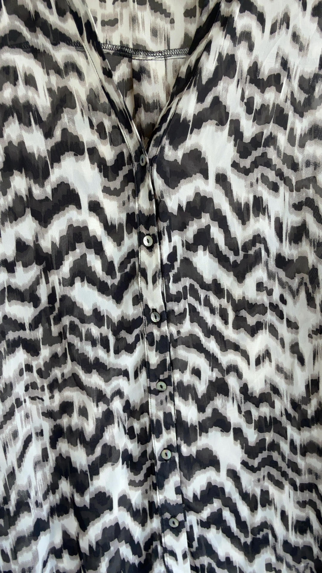 Paraphrase Black & White Sleeveless Printed Blouse UK 16 Sheer Lightweight image 3