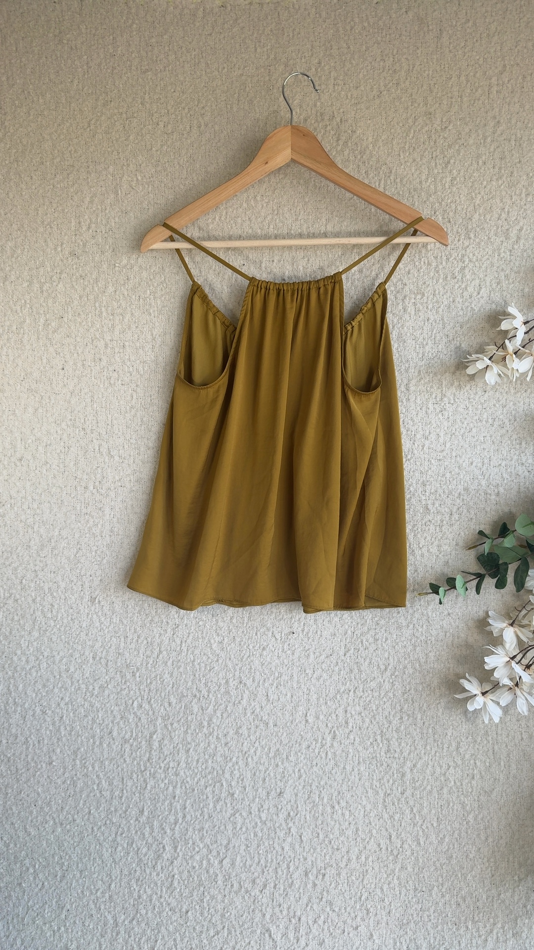 Monoprix Femme Mustard Yellow Cami Top UK 12 Relaxed Fit Summer Casual image 3