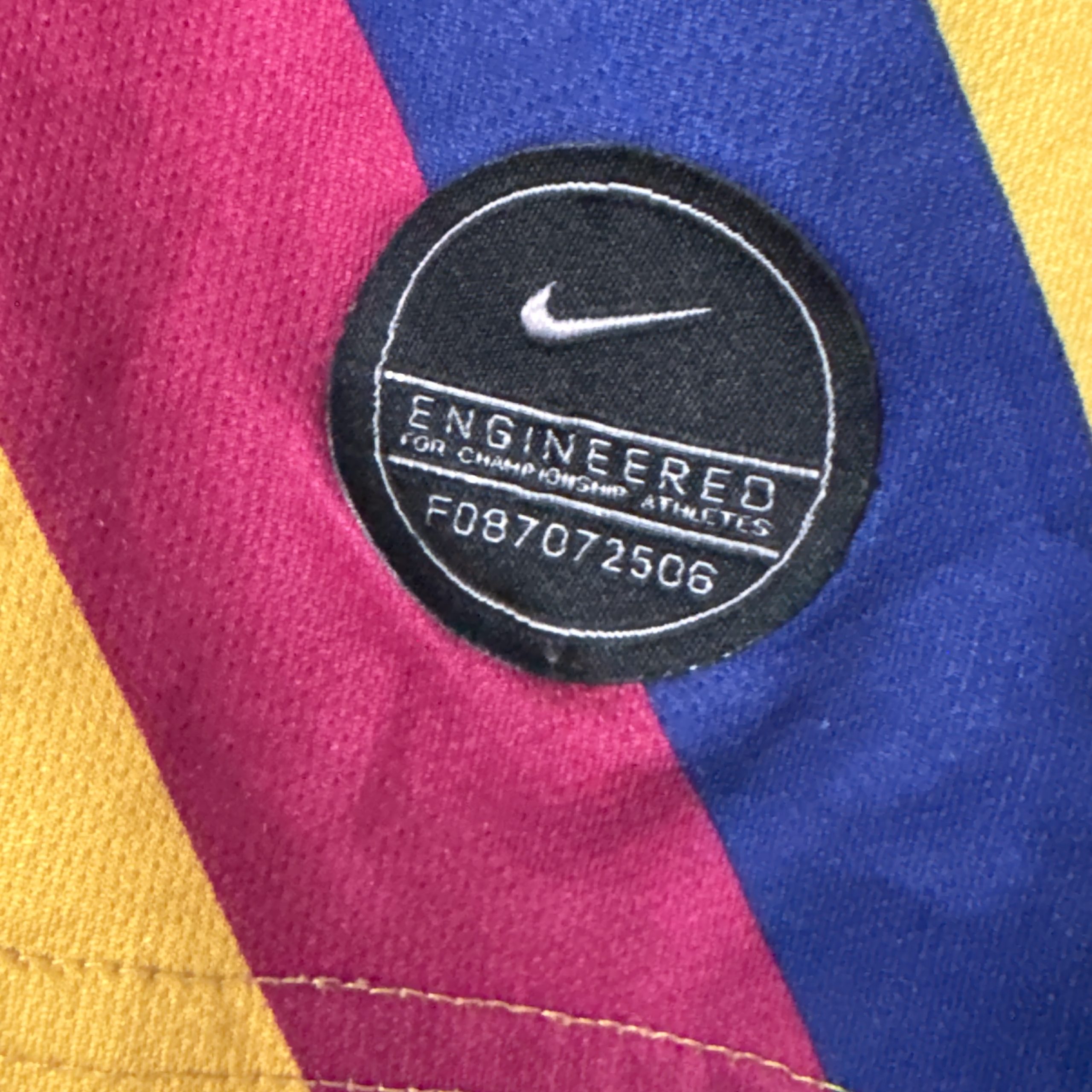 Nike Yellow FC Barcelona Football Shirt Adult M Scuffed Logo 2370 image 9