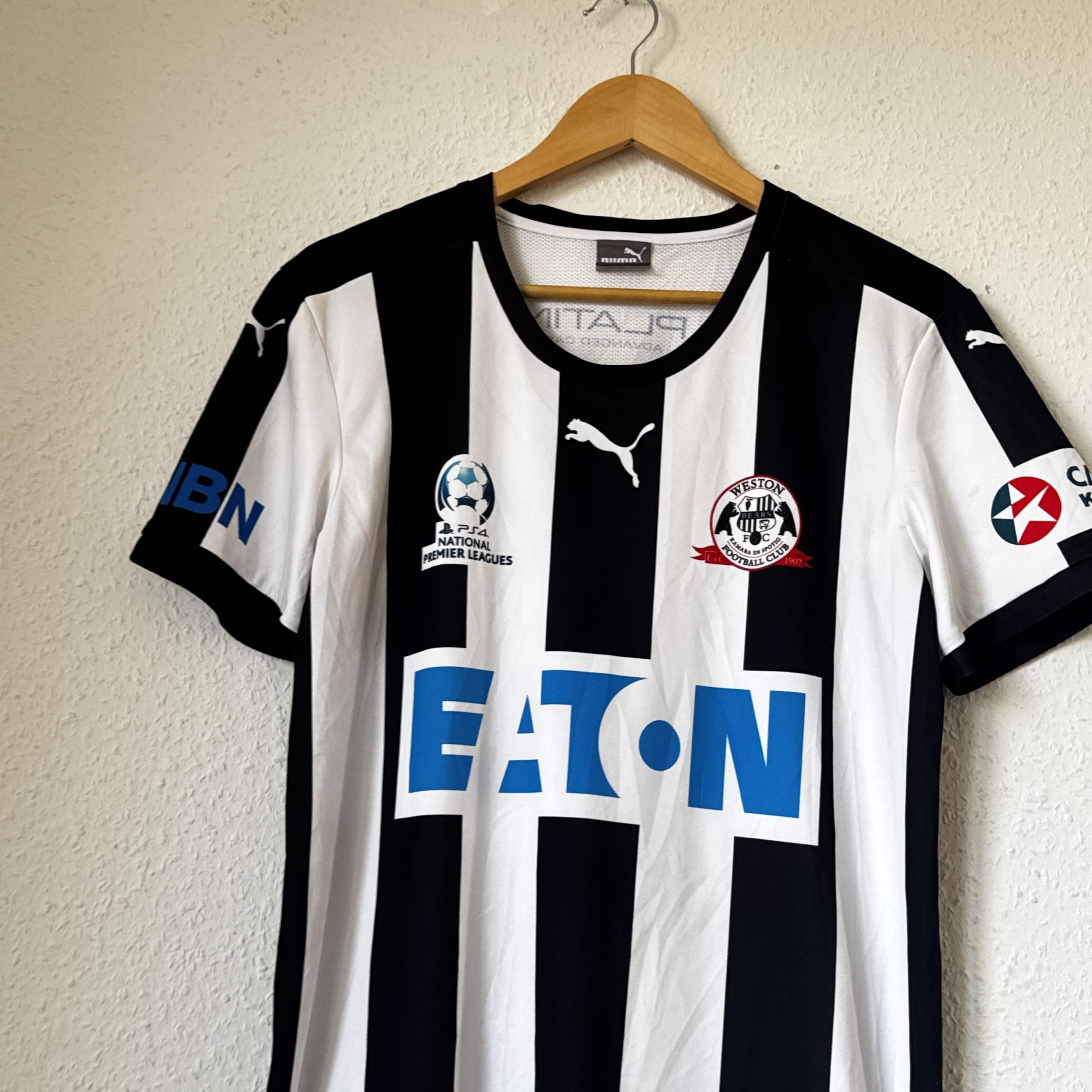 Puma Black & White Weston Bears Football Club Jersey Medium 1971 image 2
