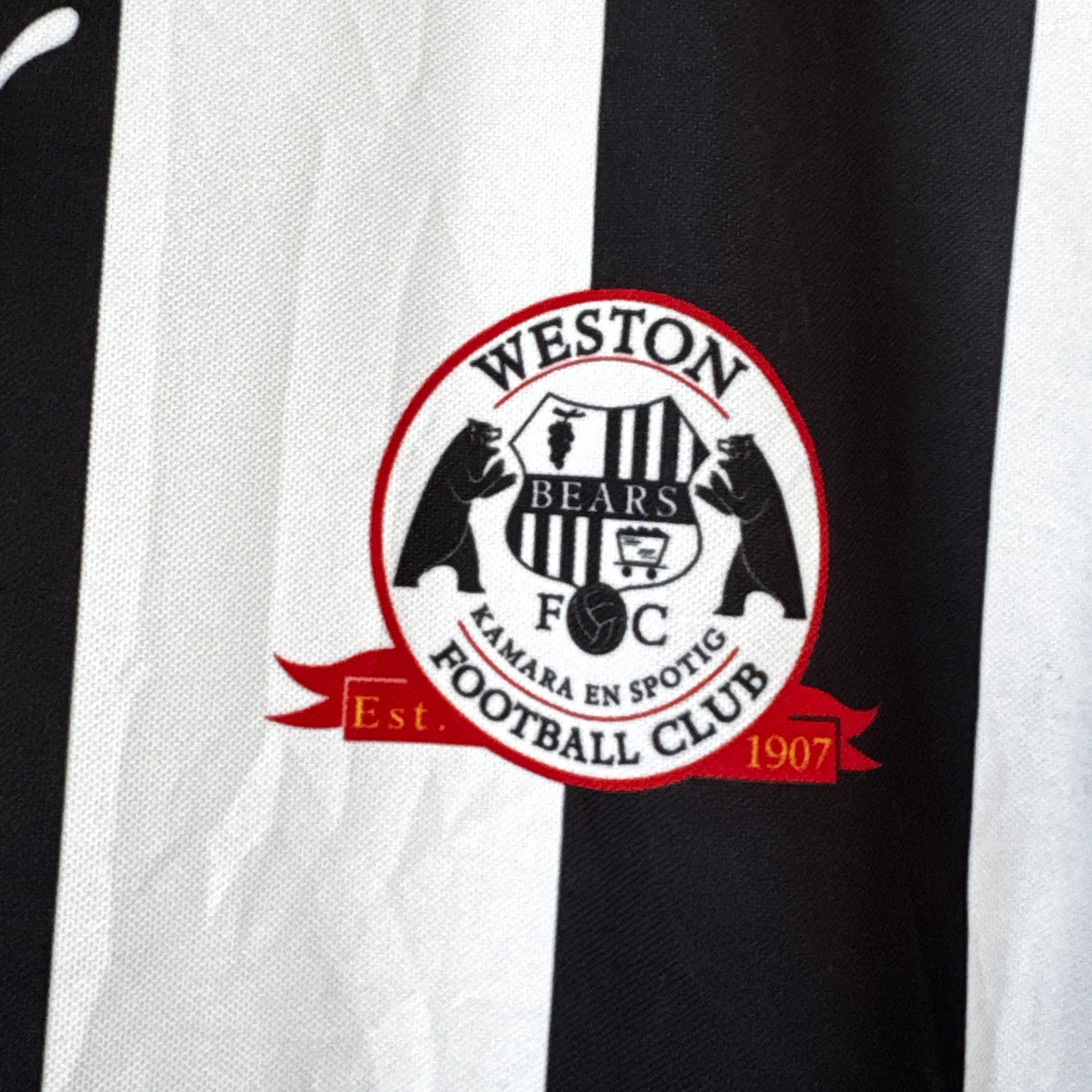 Puma Black & White Weston Bears Football Club Jersey Medium 1971 image 5