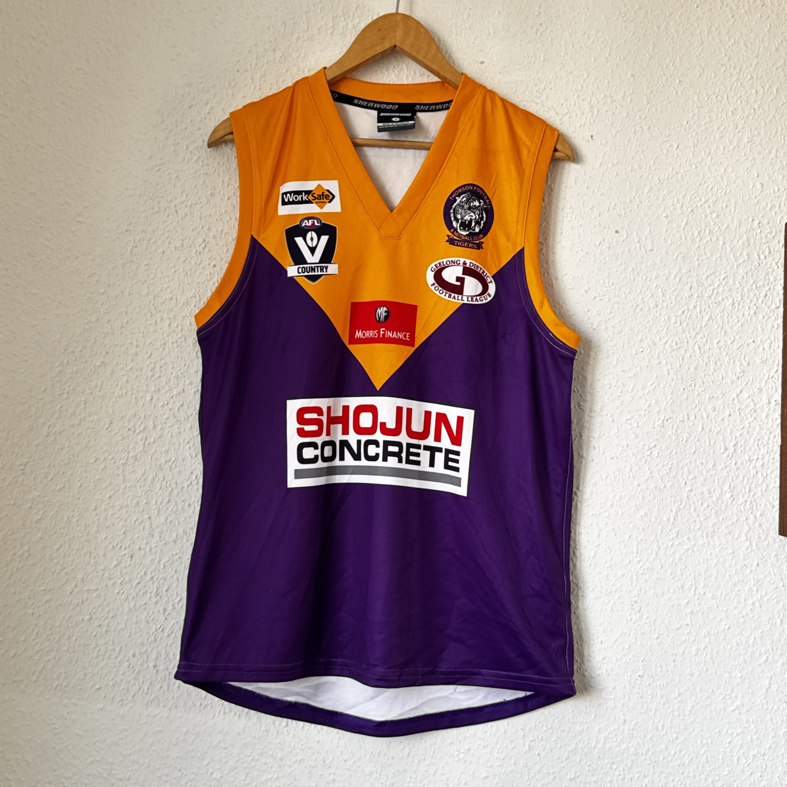 Sherwood Purple & Orange Football Singlet XL Club Logo 1932 image 2