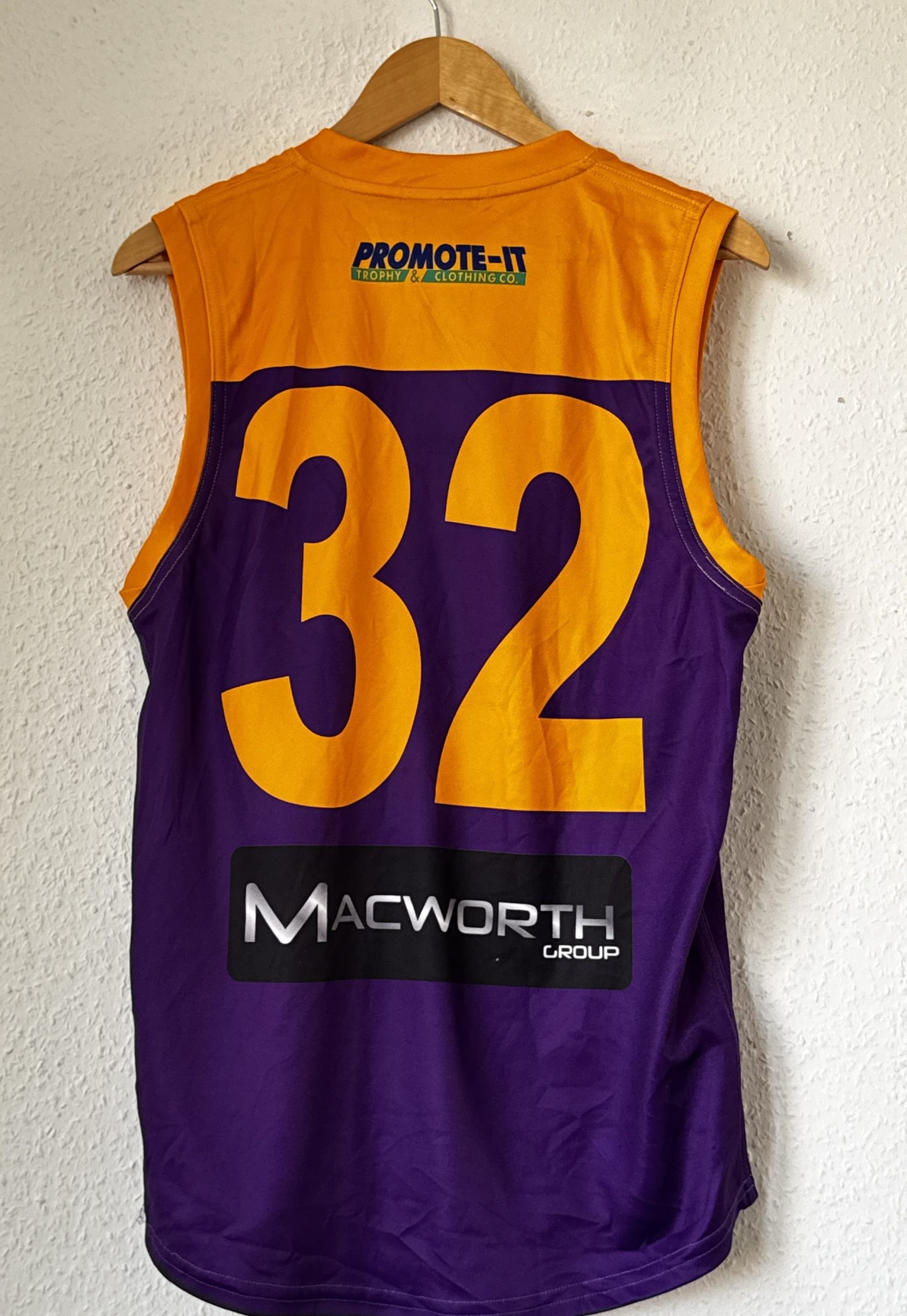 Sherwood Purple & Orange Football Singlet XL Club Logo 1932 image 9