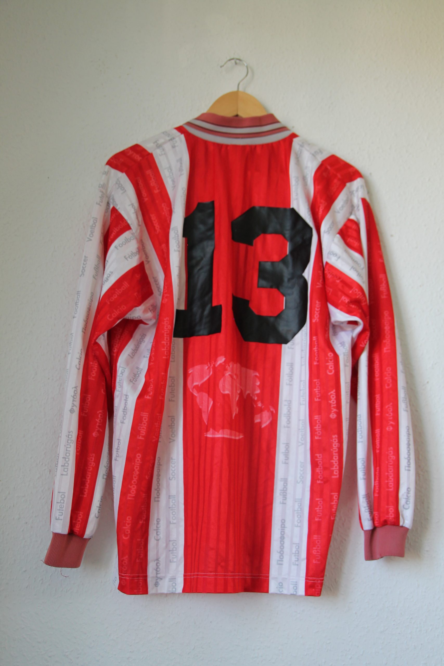 Monticolor Red & White Football Long Sleeve Jersey XL 2731 image 5