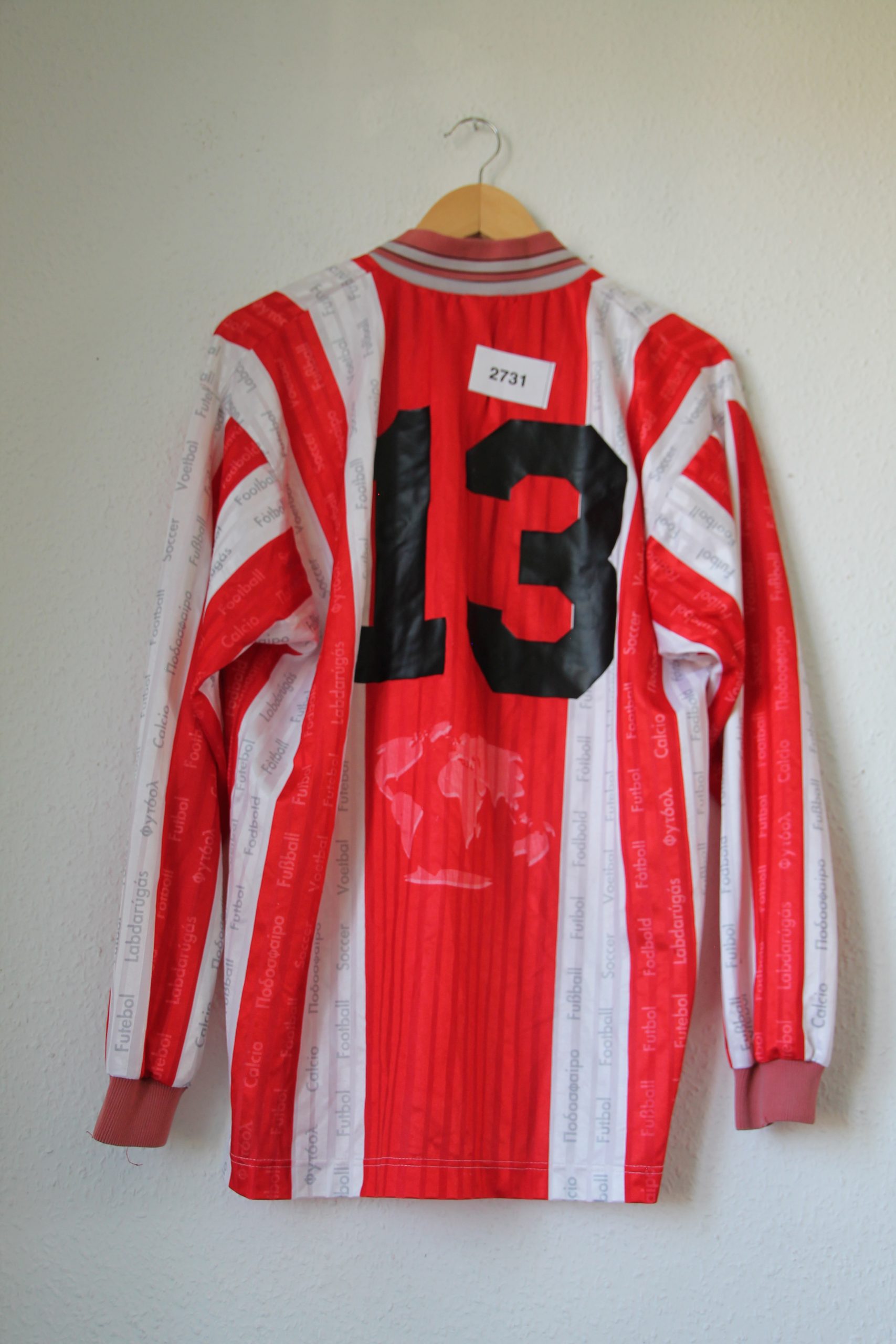 Monticolor Red & White Football Long Sleeve Jersey XL 2731 image 6