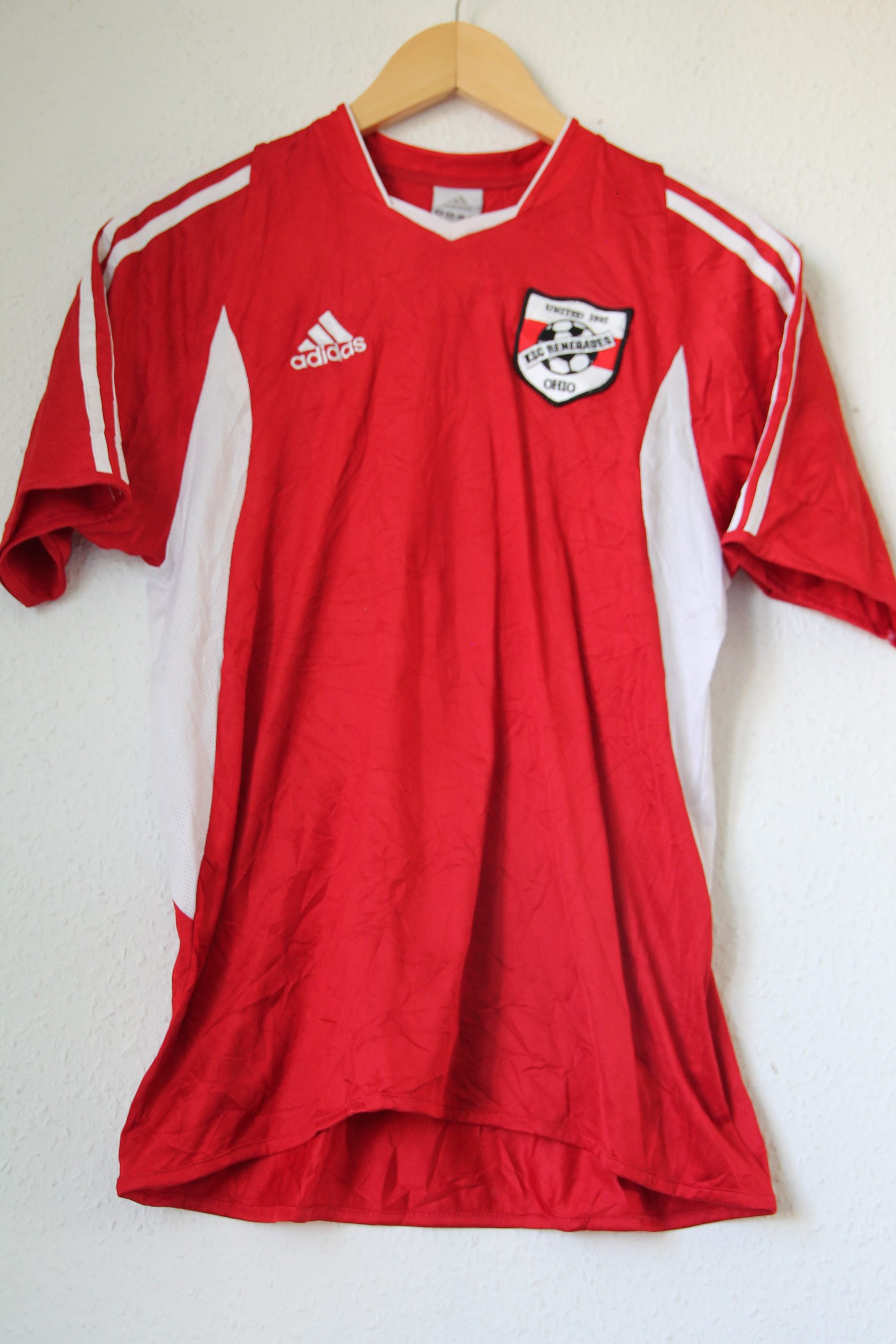Adidas Red & White Soccer Jersey EU XL 24 KSC Freebeats Ohio 2730