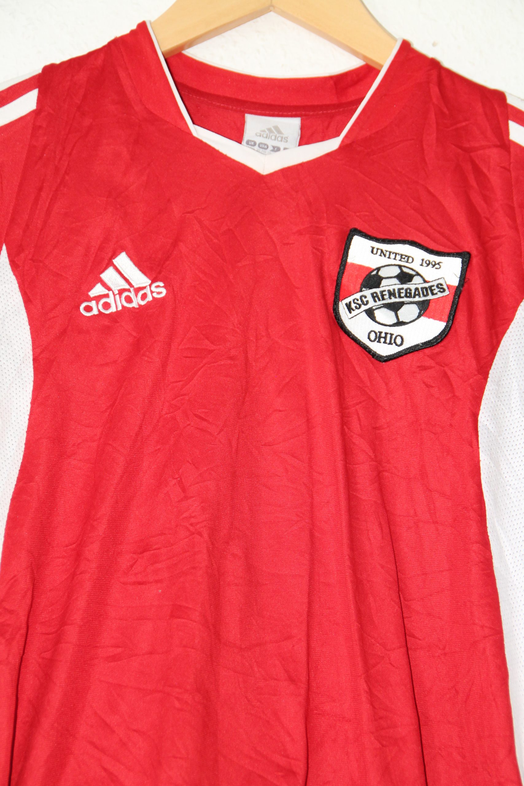Adidas Red & White Soccer Jersey EU XL 24 KSC Freebeats Ohio 2730 image 3