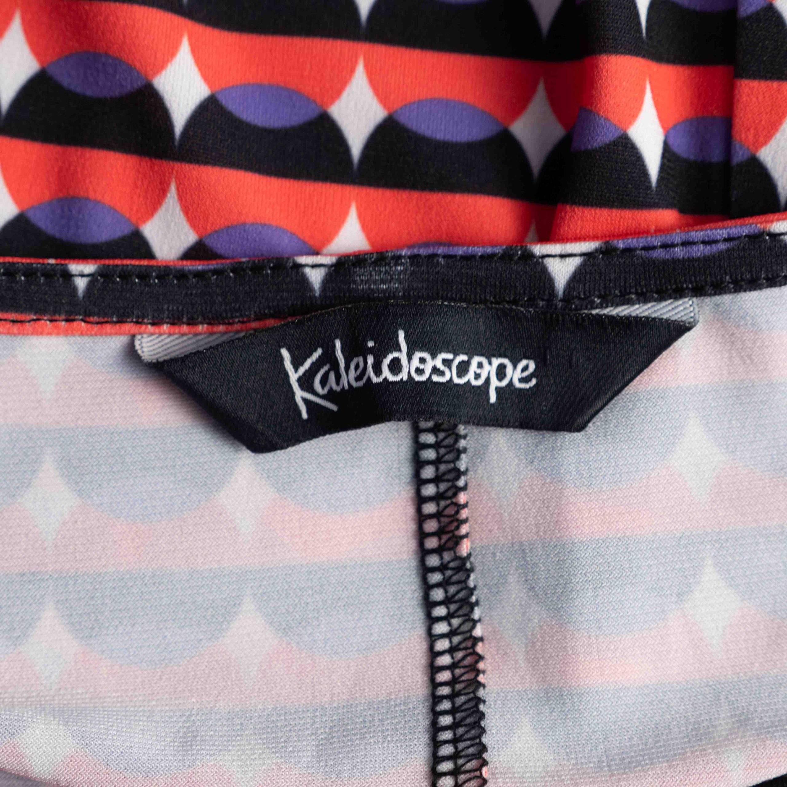 Kaleidoscope Midi Dress Red & Navy Patterned 20 Knot Detail Pre-Owned image 6