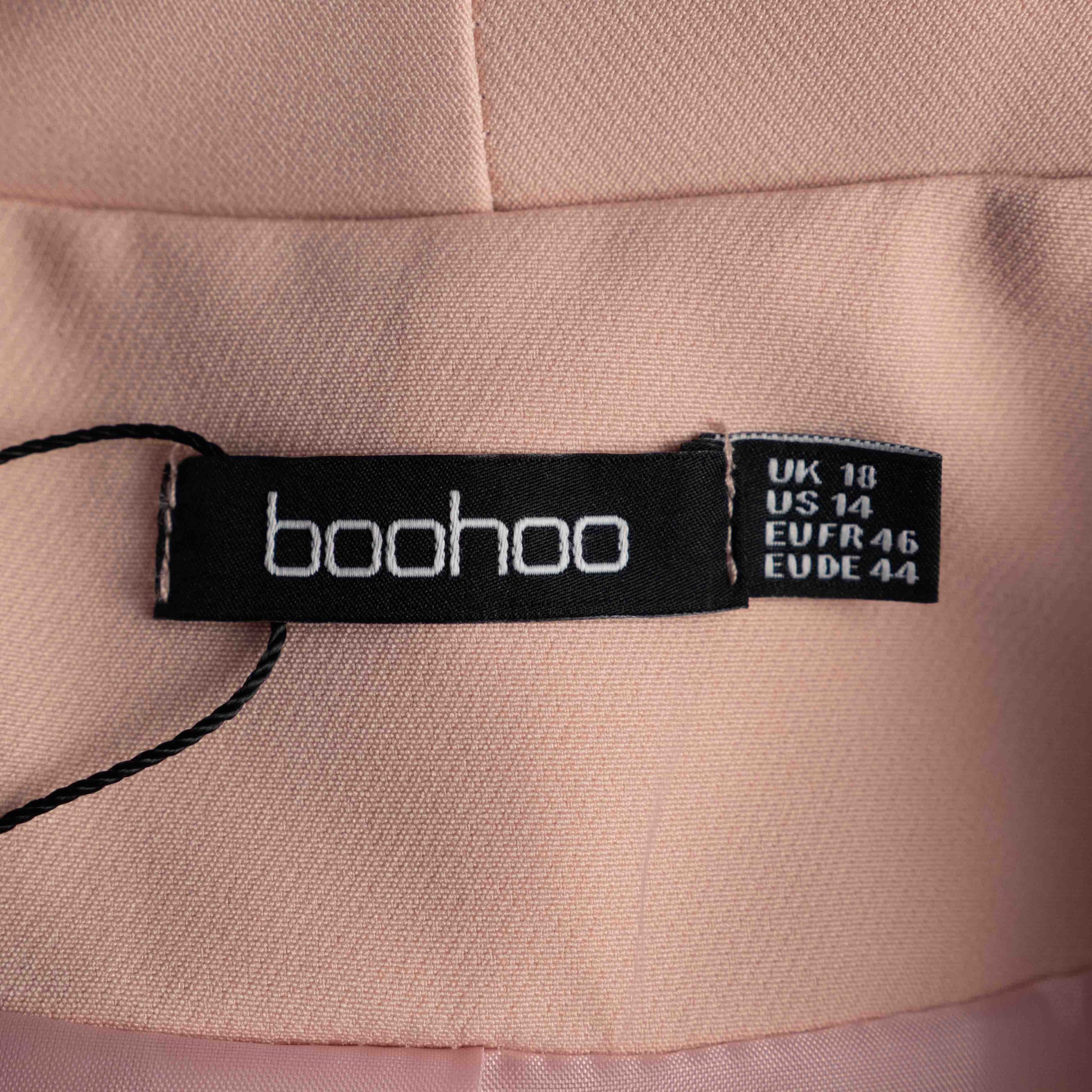 BooHoo Pink Blazer 18 Cuffed Sleeves Pre-Owned image 6
