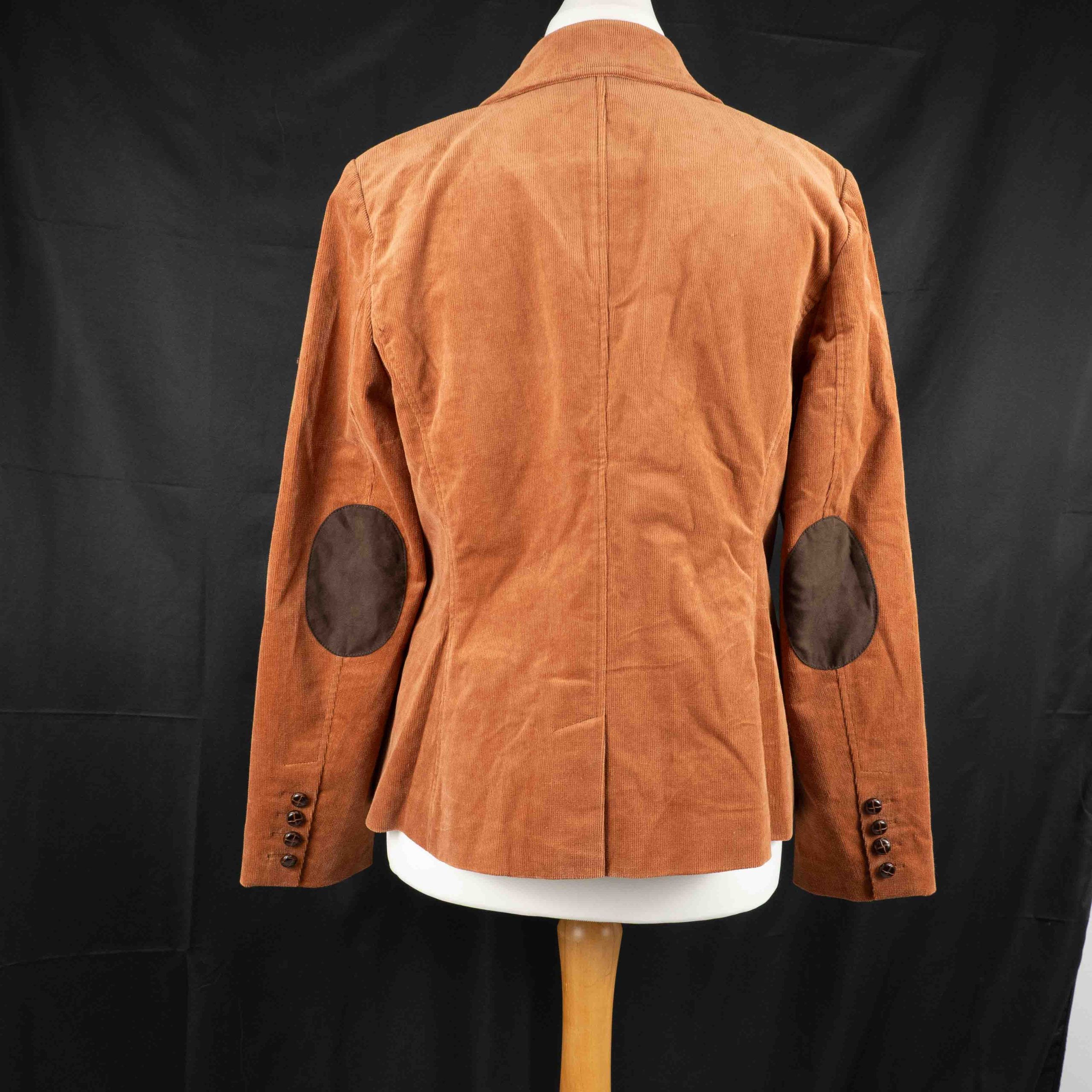 Aniston Casual Brown Corduroy Blazer Jacket 18 Elbow Patches Pre-Owned image 4
