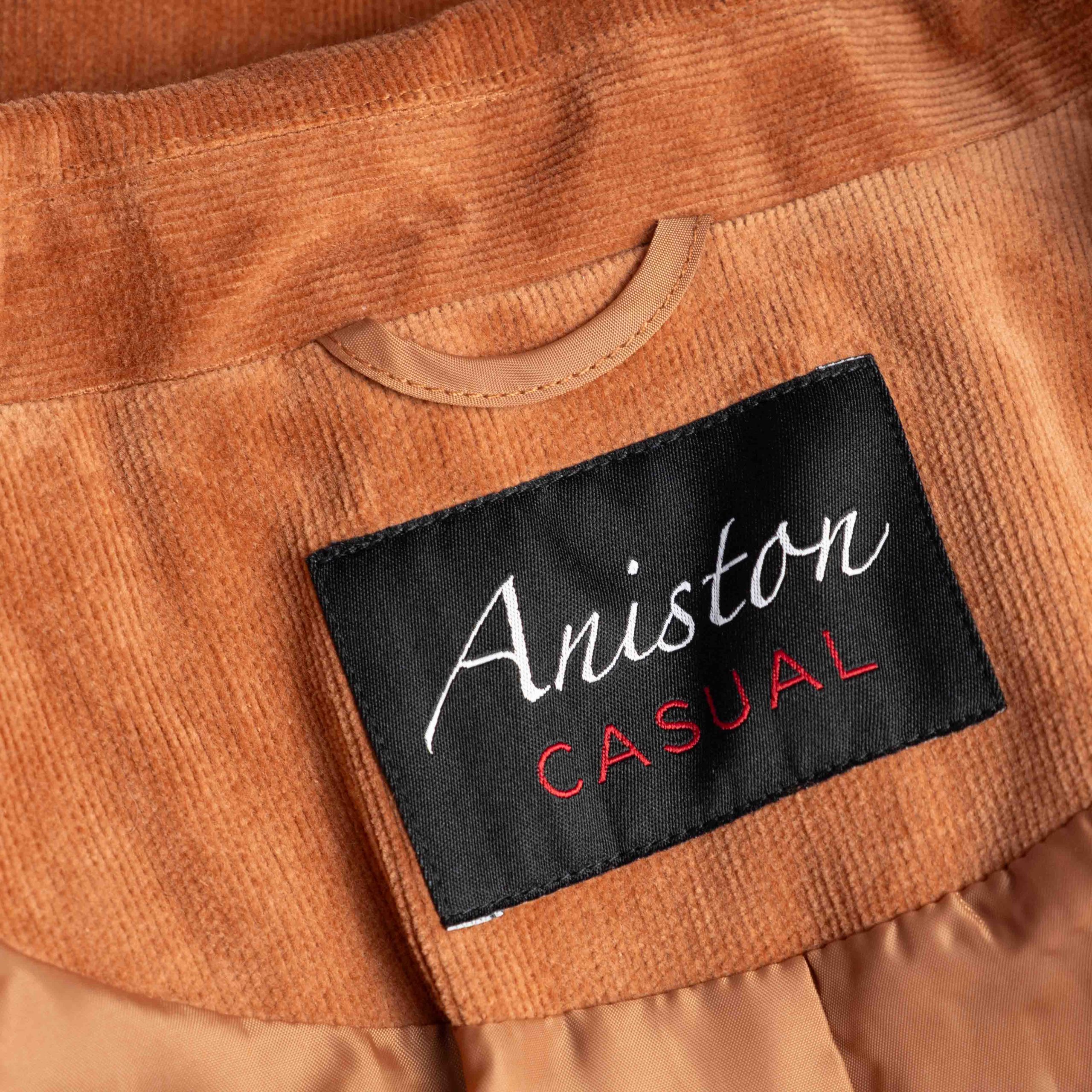 Aniston Casual Brown Corduroy Blazer Jacket 18 Elbow Patches Pre-Owned image 6