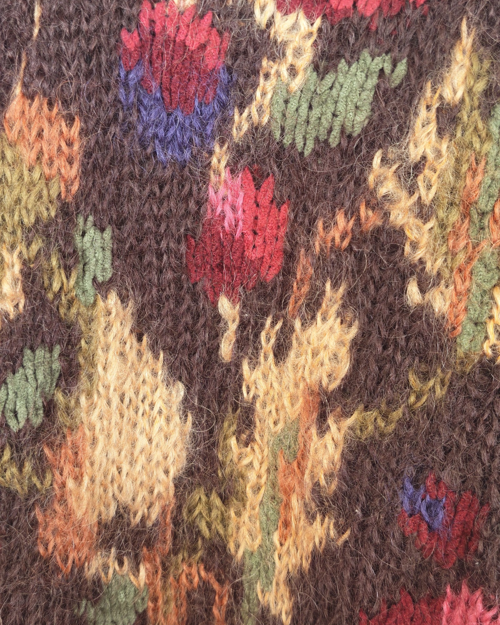 Susan Bristol Multi Floral Hand Knit Cardigan XL image 4