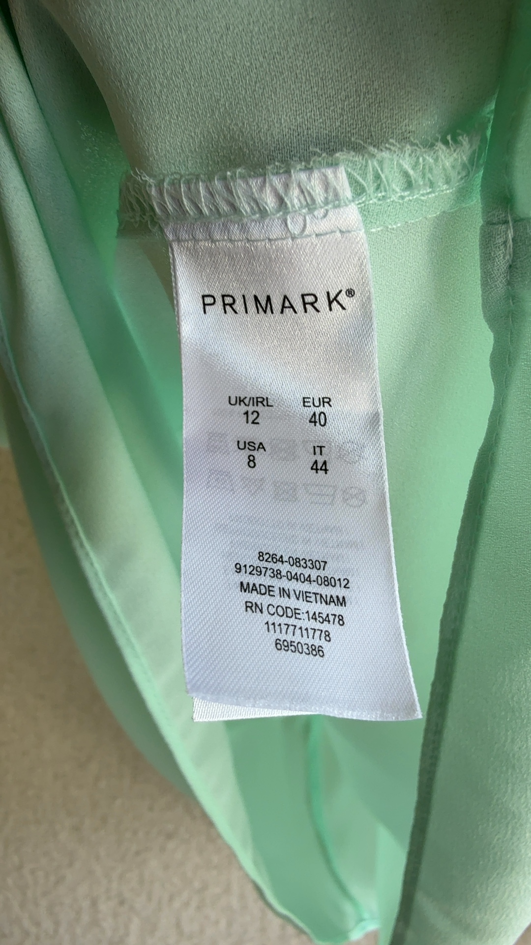 Primark Mint Green Cami Top UK 12 Lightweight Polyester Summer Style image 6