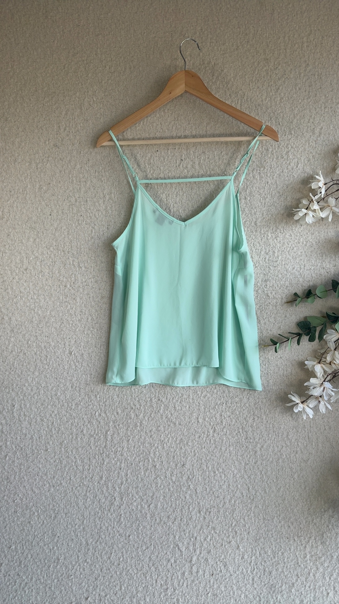 Primark Mint Green Cami Top UK 12 Lightweight Polyester Summer Style image 4