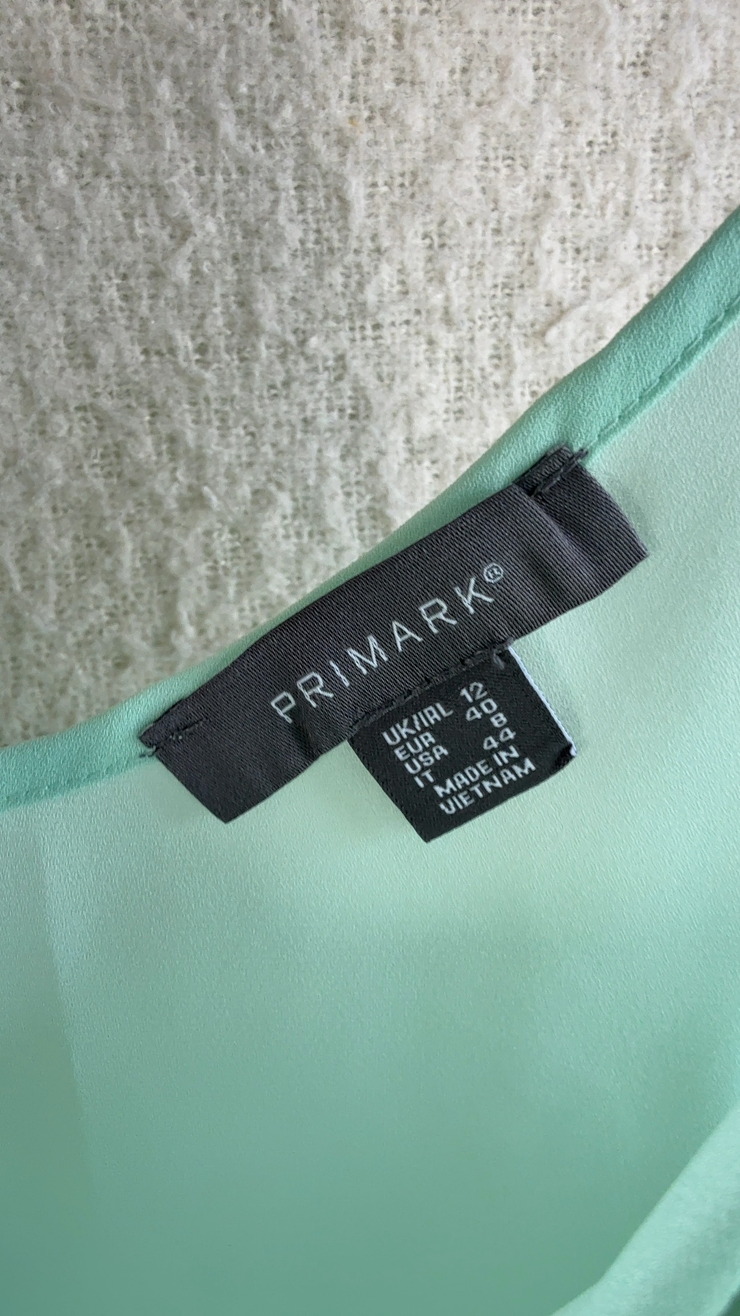 Primark Mint Green Cami Top UK 12 Lightweight Polyester Summer Style image 3
