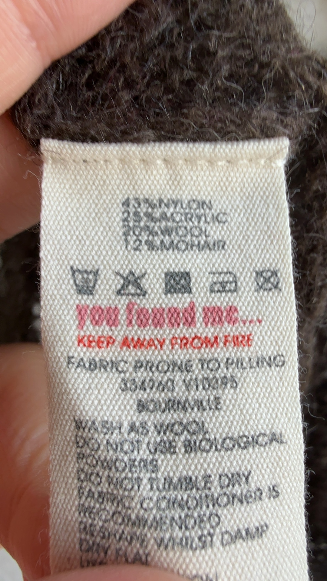 You Found Me Brown Lace Knit Jumper UK 14 Sheer Diamond Pattern image 6