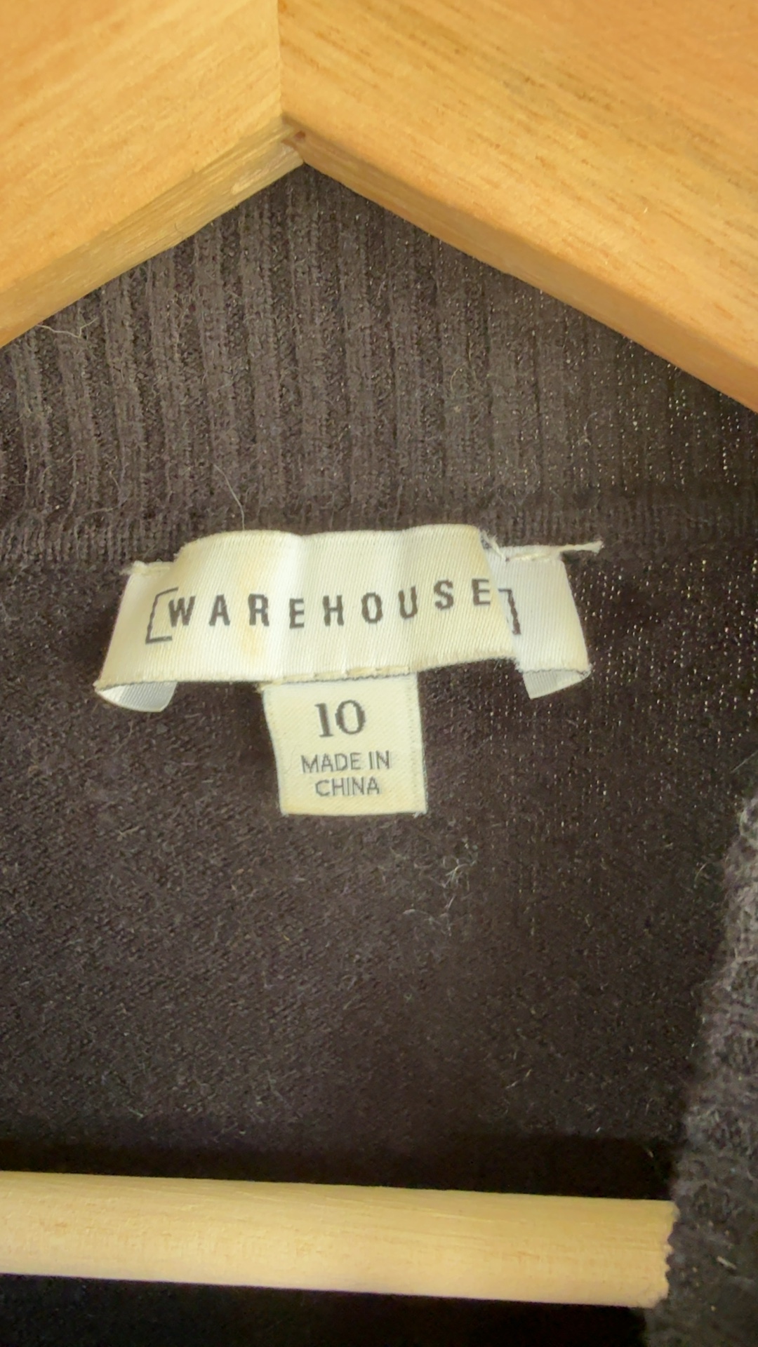 Warehouse Black Puff Sleeve Knit Jumper UK 10 Viscose Polyamide Blend image 3