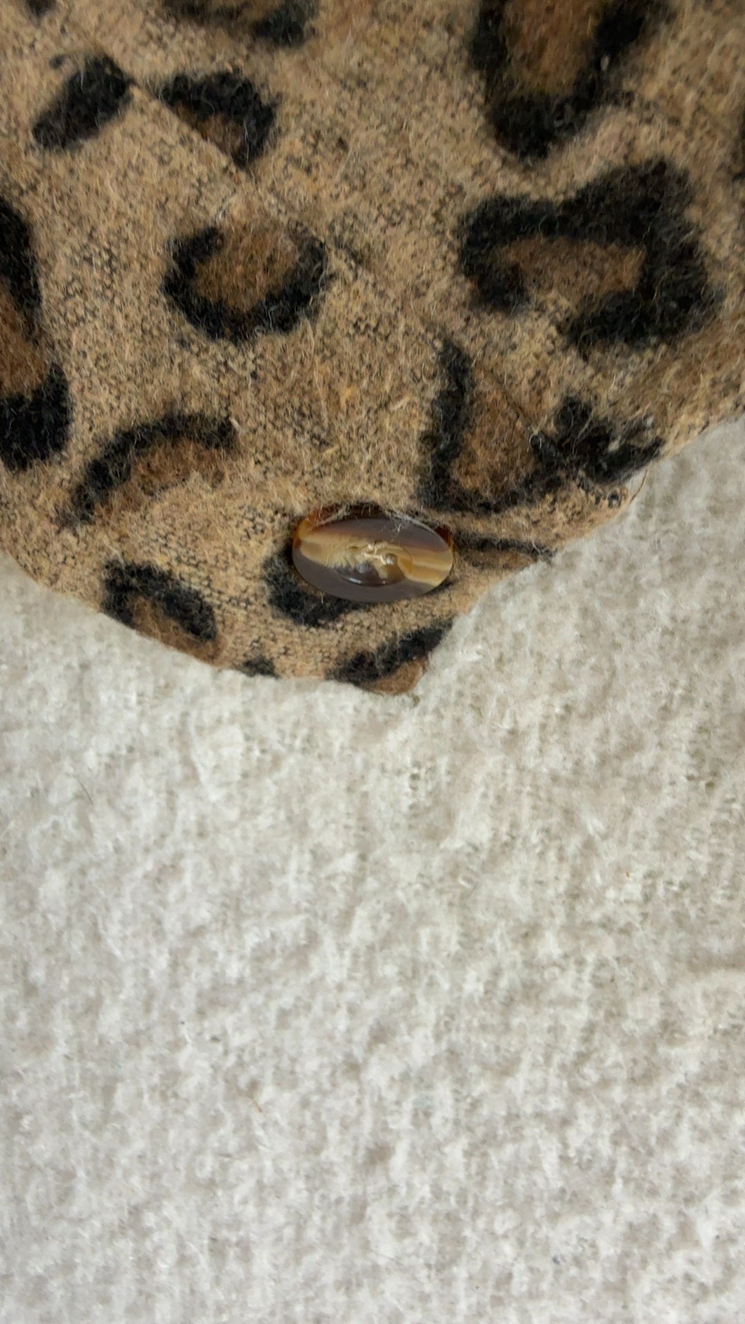 SHEIN Brown Leopard Print Overshirt Jacket UK 10 Faux Wool Polyester image 6