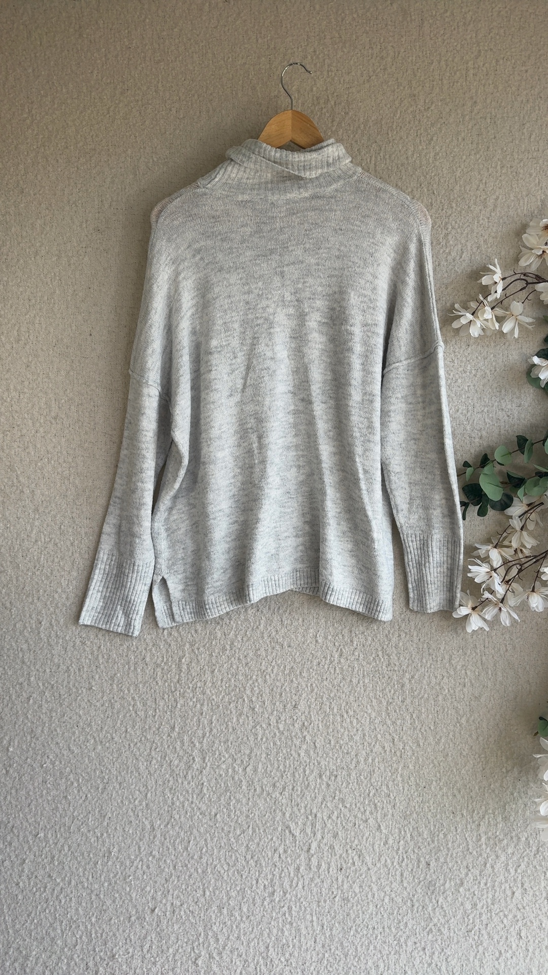 Simply Be Grey Marl Turtleneck Jumper UK 12/14 Soft Knit Pullover Sweater image 4