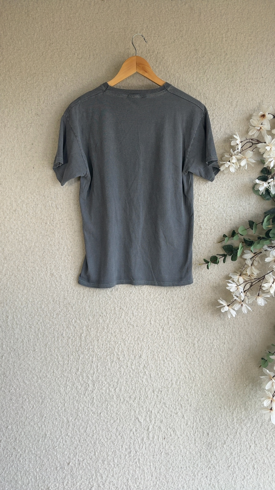 PrettyLittleThing Grey Eagle Point Montana Graphic T-Shirt UK XS Vintage Style image 4