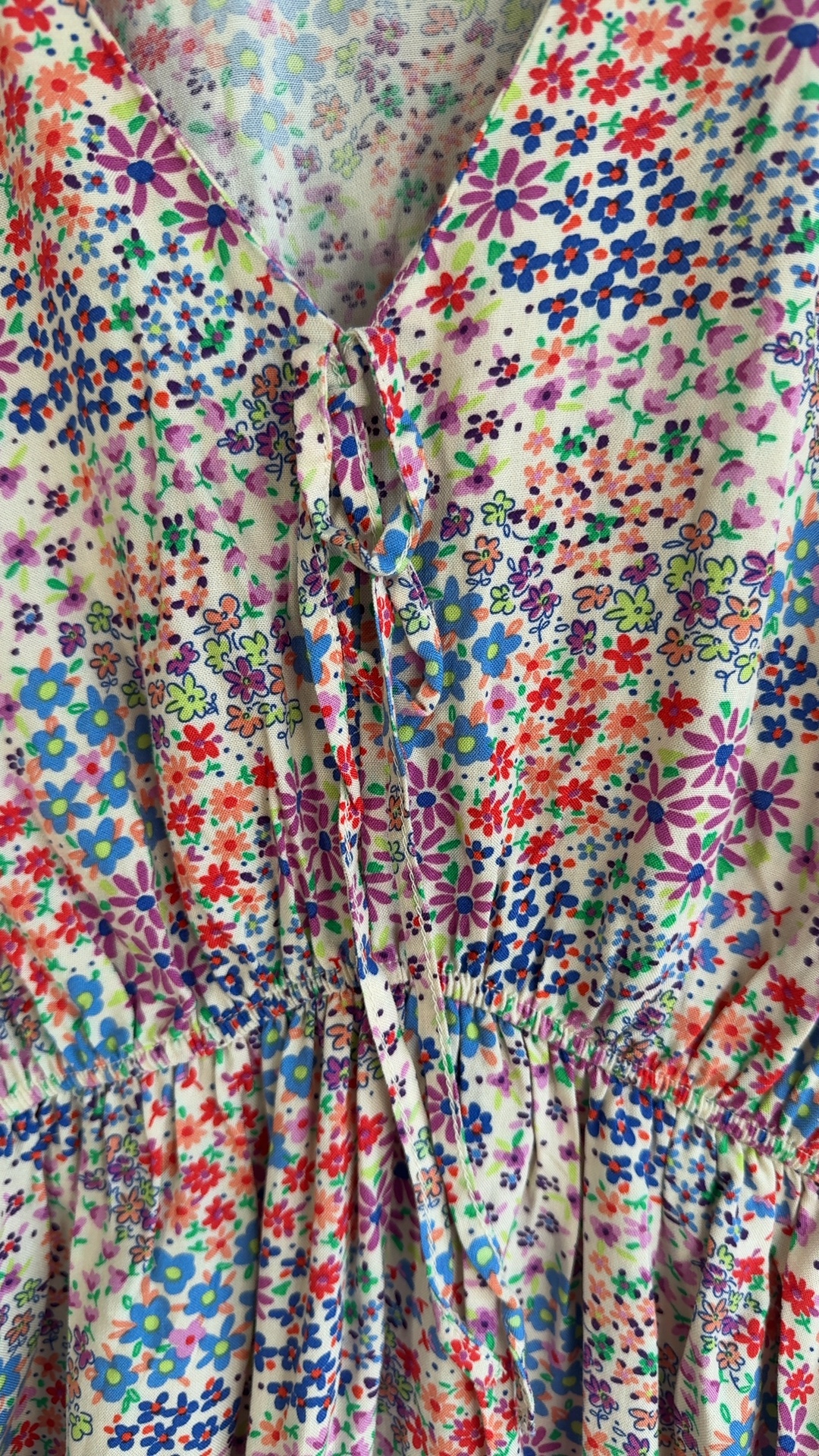 Papaya Multi Floral Print Blouse Size 16 Viscose Elastic Waist image 4