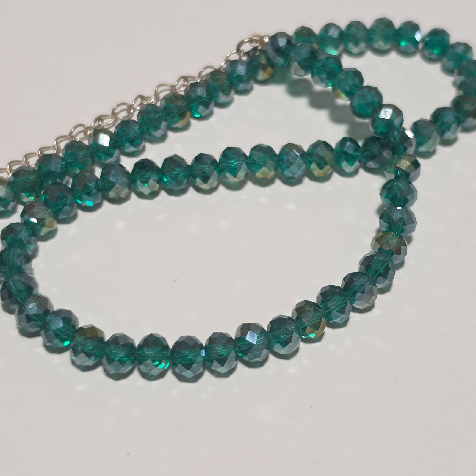 Beautiful Green Crystal Beaded Necklace. B3 image 5