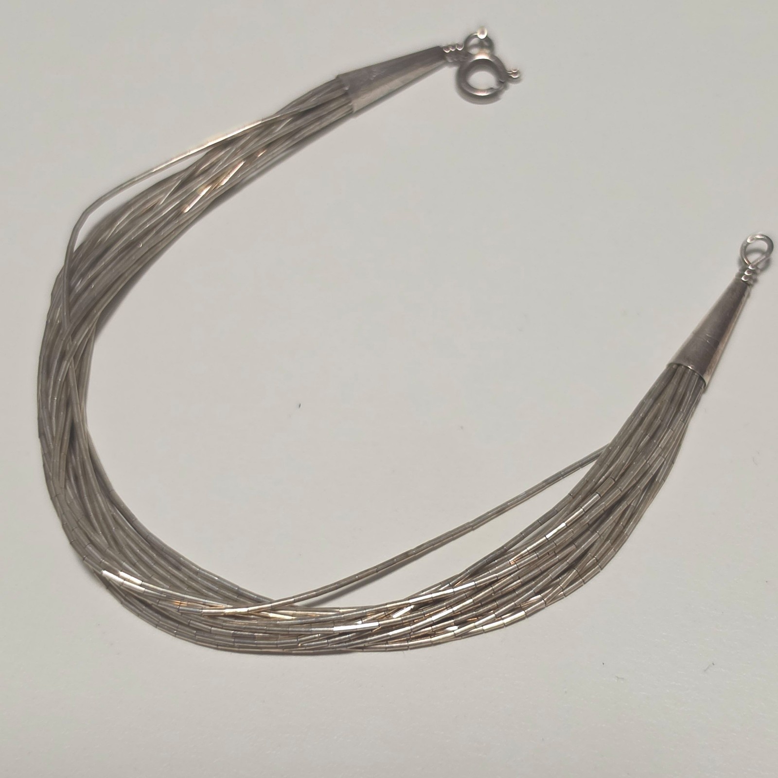 Vintage sterling Silver Multi Strand Bracelet. B3