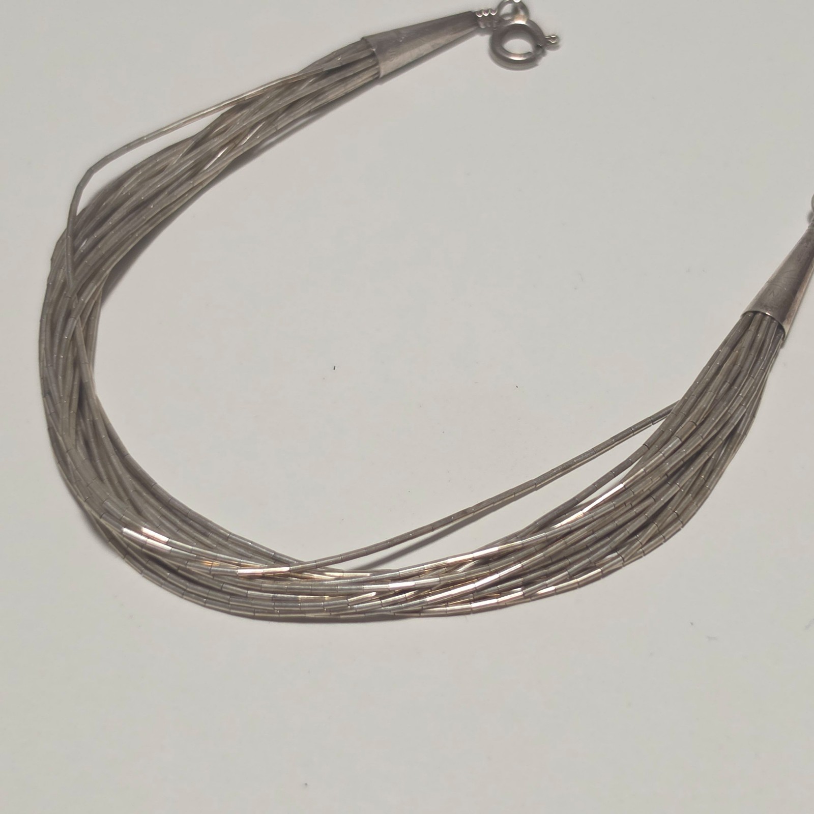 Vintage sterling Silver Multi Strand Bracelet. B3 image 2