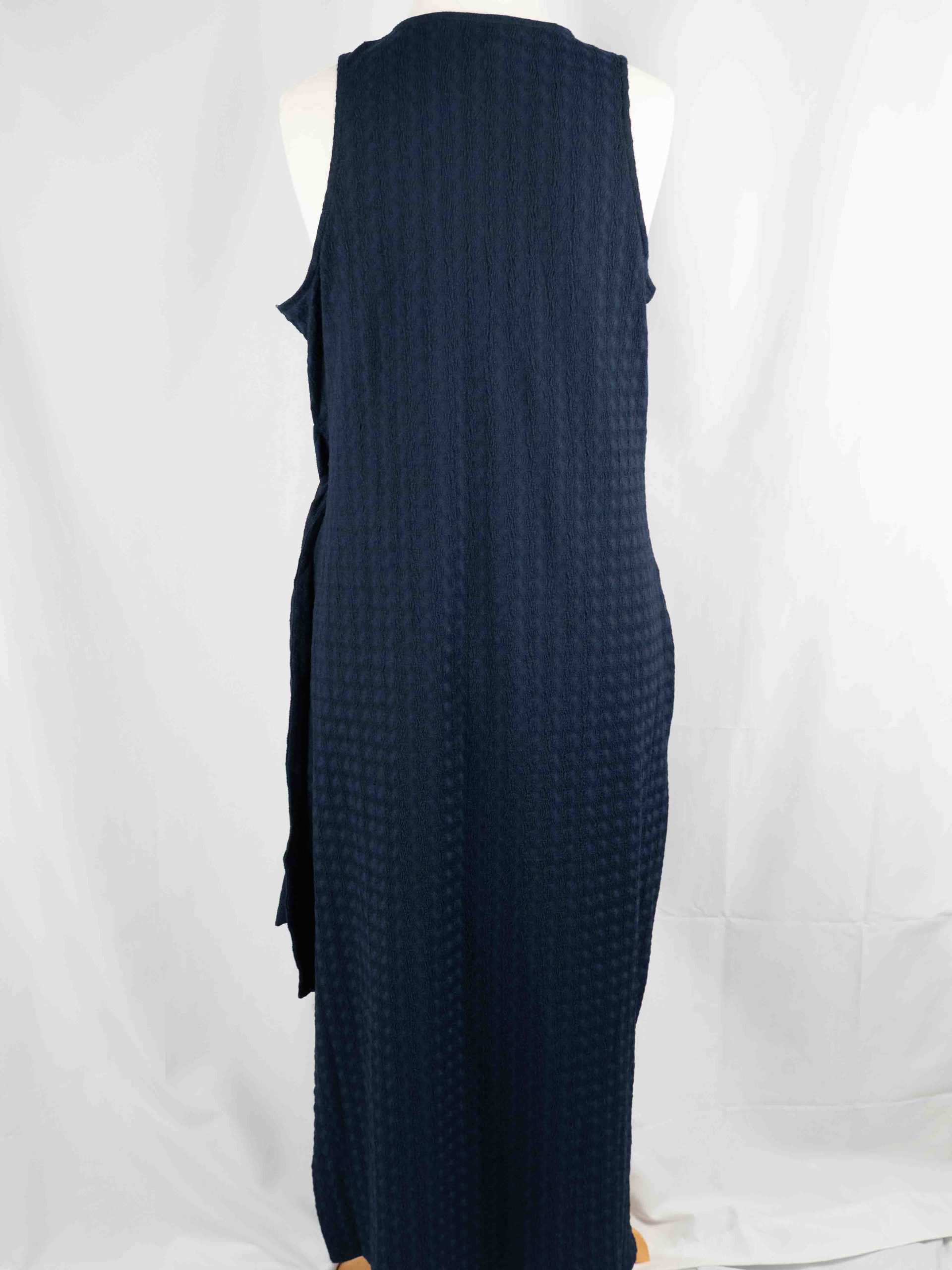 Next Navy Midaxi Dress Sleeveless Tie Waist 18 Pre-Owned image 6