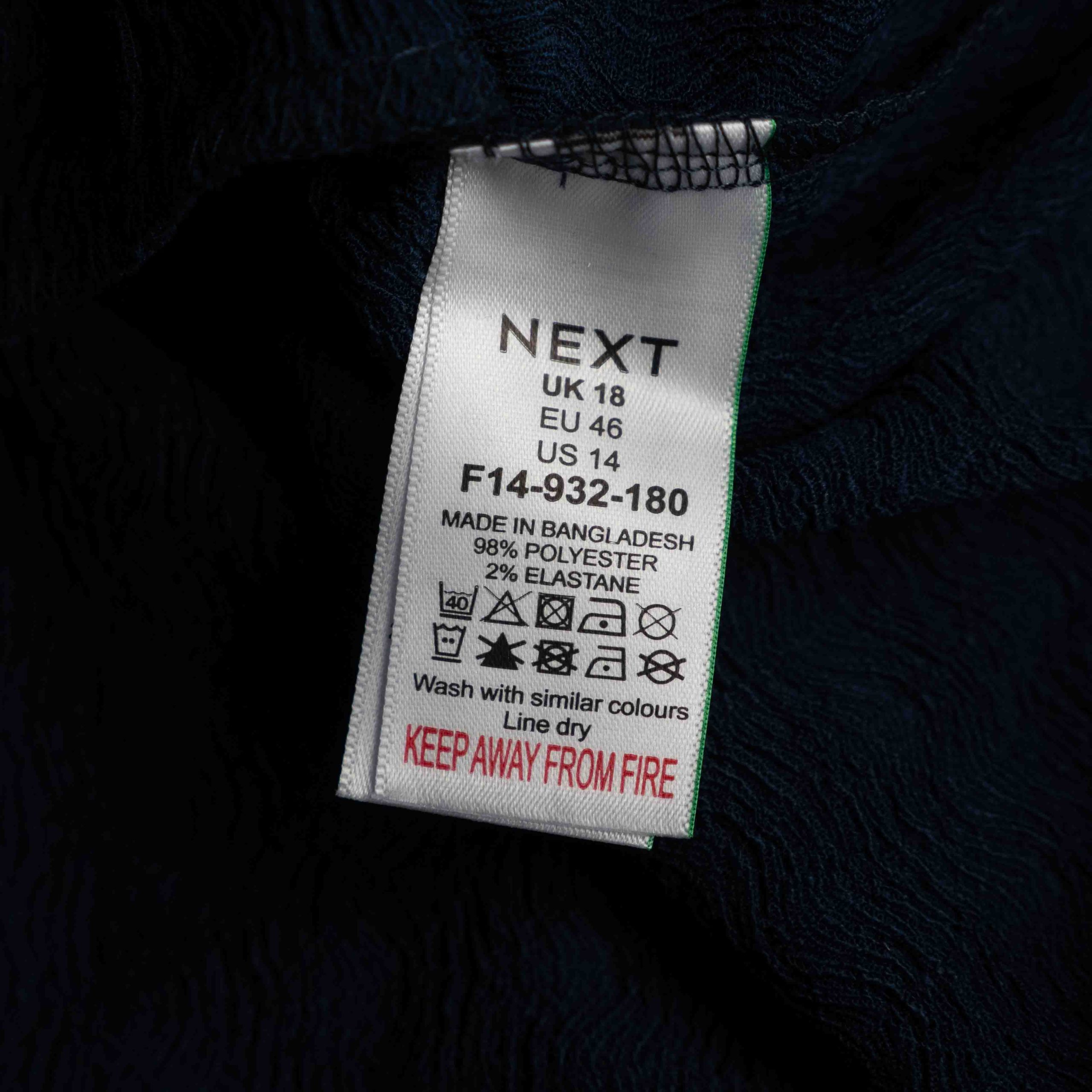 Next Navy Midaxi Dress Sleeveless Tie Waist 18 Pre-Owned image 9