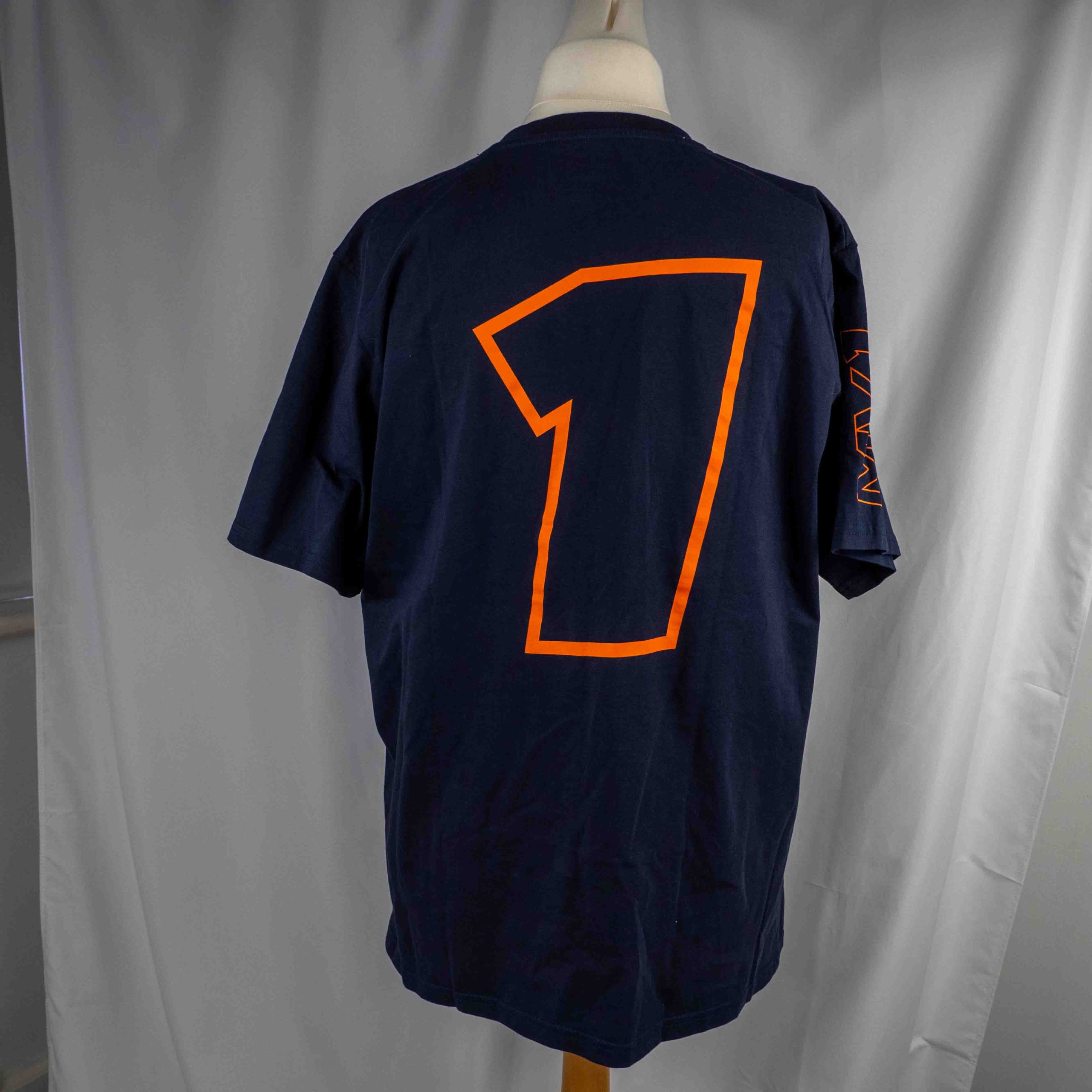 Oracle Red Bull Racing Cotton T-shirt 4XL Navy Racing Number 1 Pre-Owned image 4
