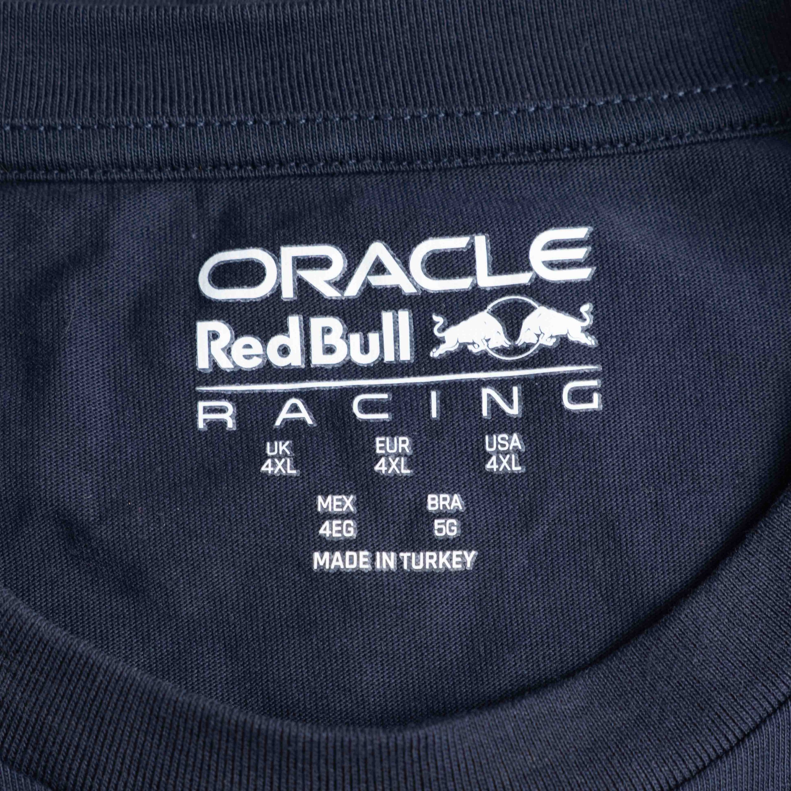 Oracle Red Bull Racing Cotton T-shirt 4XL Navy Racing Number 1 Pre-Owned image 6