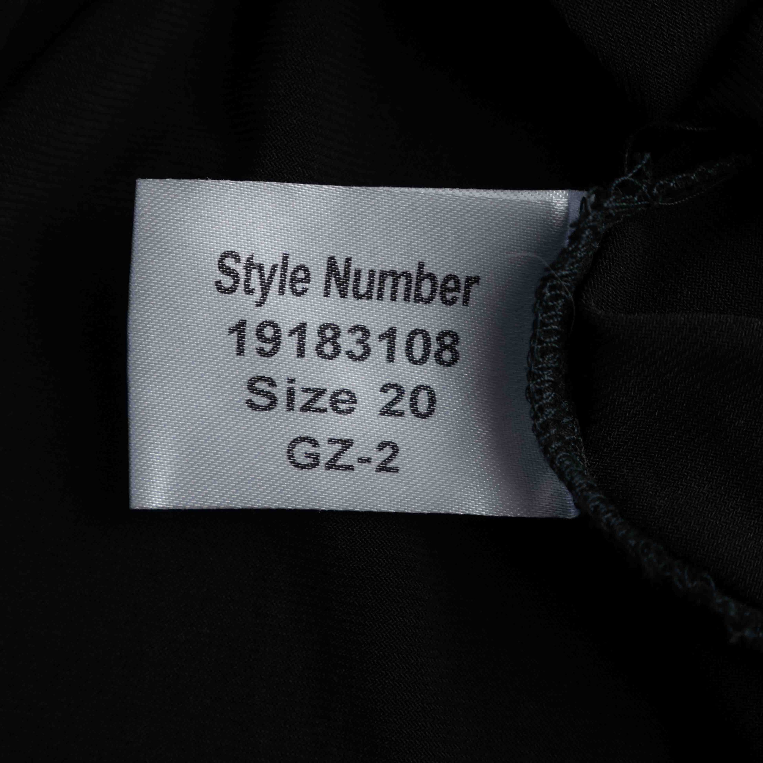 Roman Blouse Black Size 20 with Silver Wave Print Pre-Owned image 7