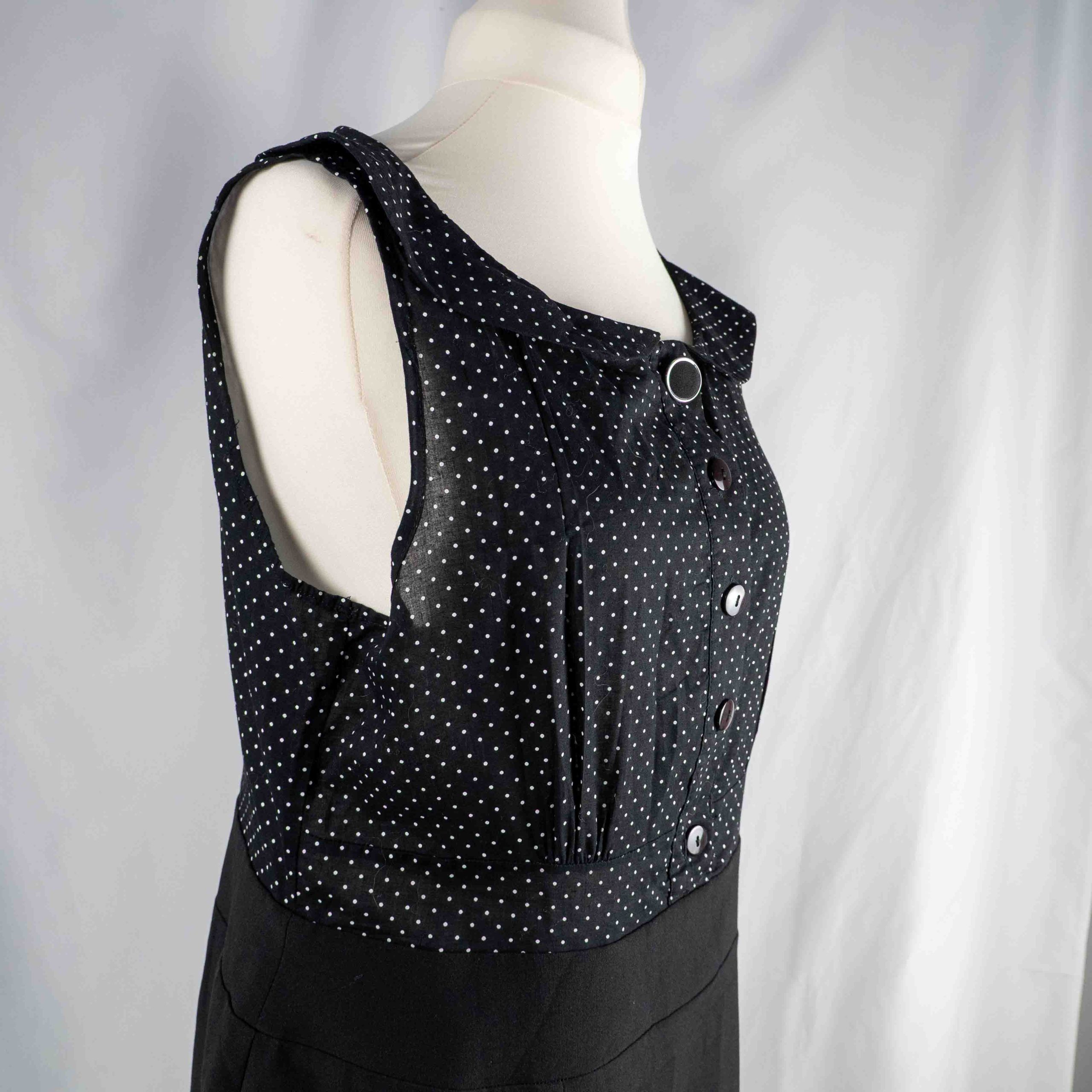 Mia Mora 18 Black Polka Dot Dress Sleeveless Pre-Owned image 4